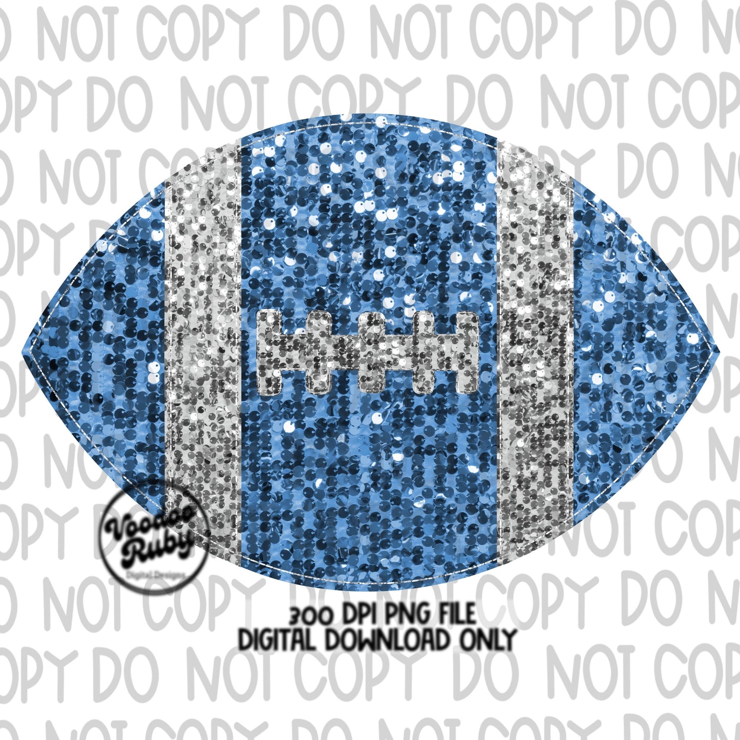 Sequin Football PNG Design Glitter Hand Drawn Digital Download Faux Sequins Patch PNG Printable Clip Art Faux Appliqué Football DTF