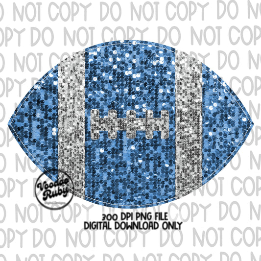 Sequin Football PNG Design Glitter Hand Drawn Digital Download Faux Sequins Patch PNG Printable Clip Art Faux Appliqué Football DTF