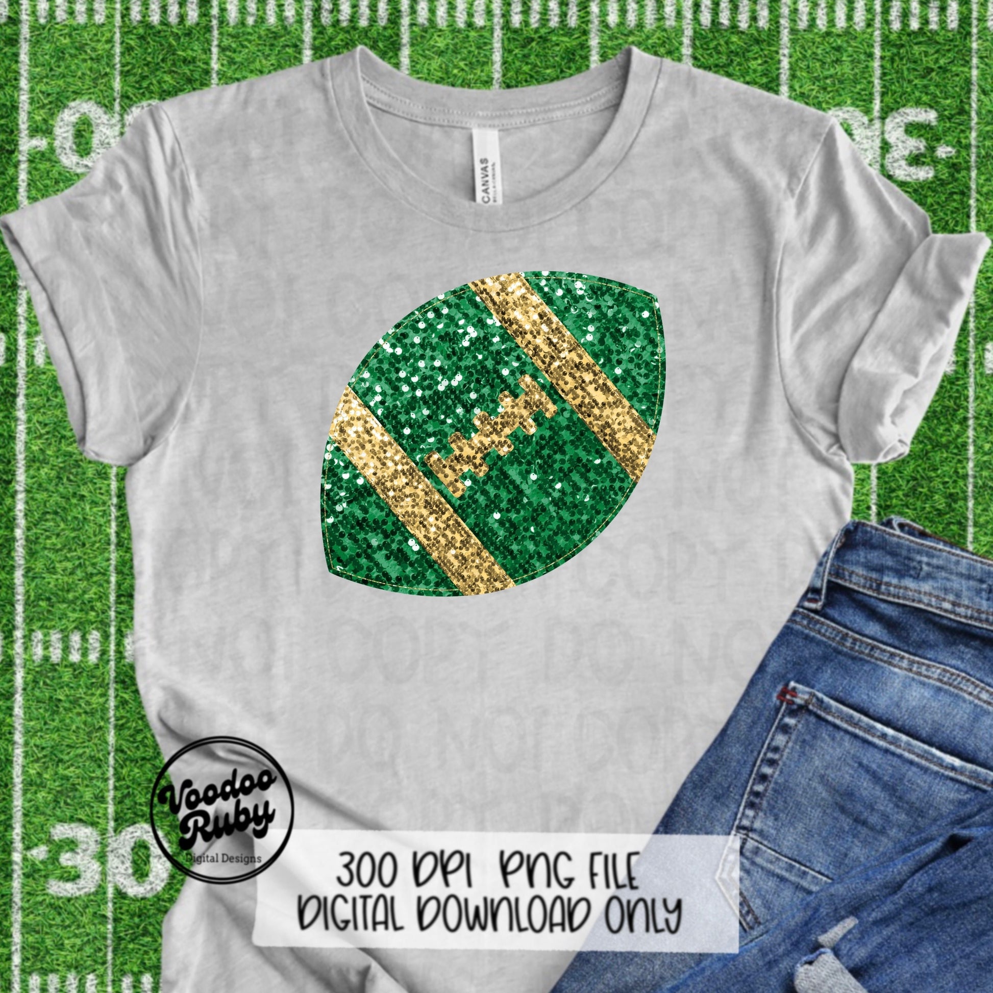 Sequin Football PNG Design Glitter Hand Drawn Digital Download Faux Sequins Patch PNG Printable Clip Art Faux Appliqué Football DTF