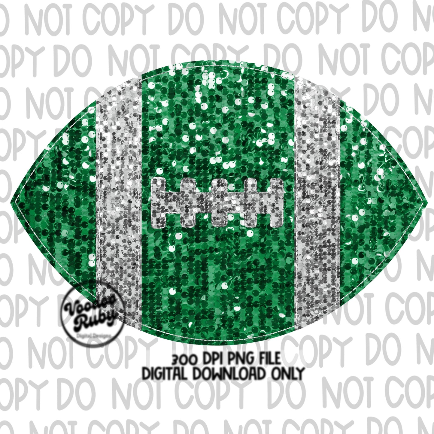 Sequin Football PNG Design Glitter Hand Drawn Digital Download Faux Sequins Patch PNG Printable Clip Art Faux Appliqué Football DTF