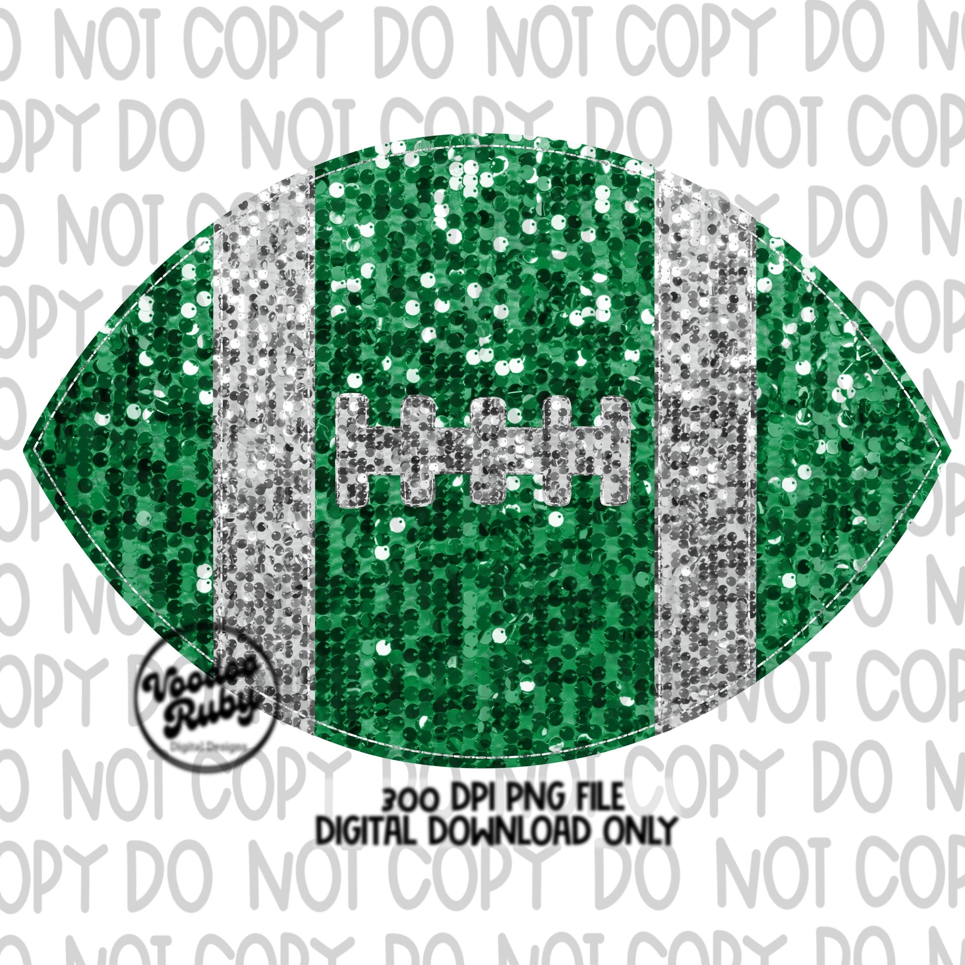 Sequin Football PNG Design Glitter Hand Drawn Digital Download Faux Sequins Patch PNG Printable Clip Art Faux Appliqué Football DTF