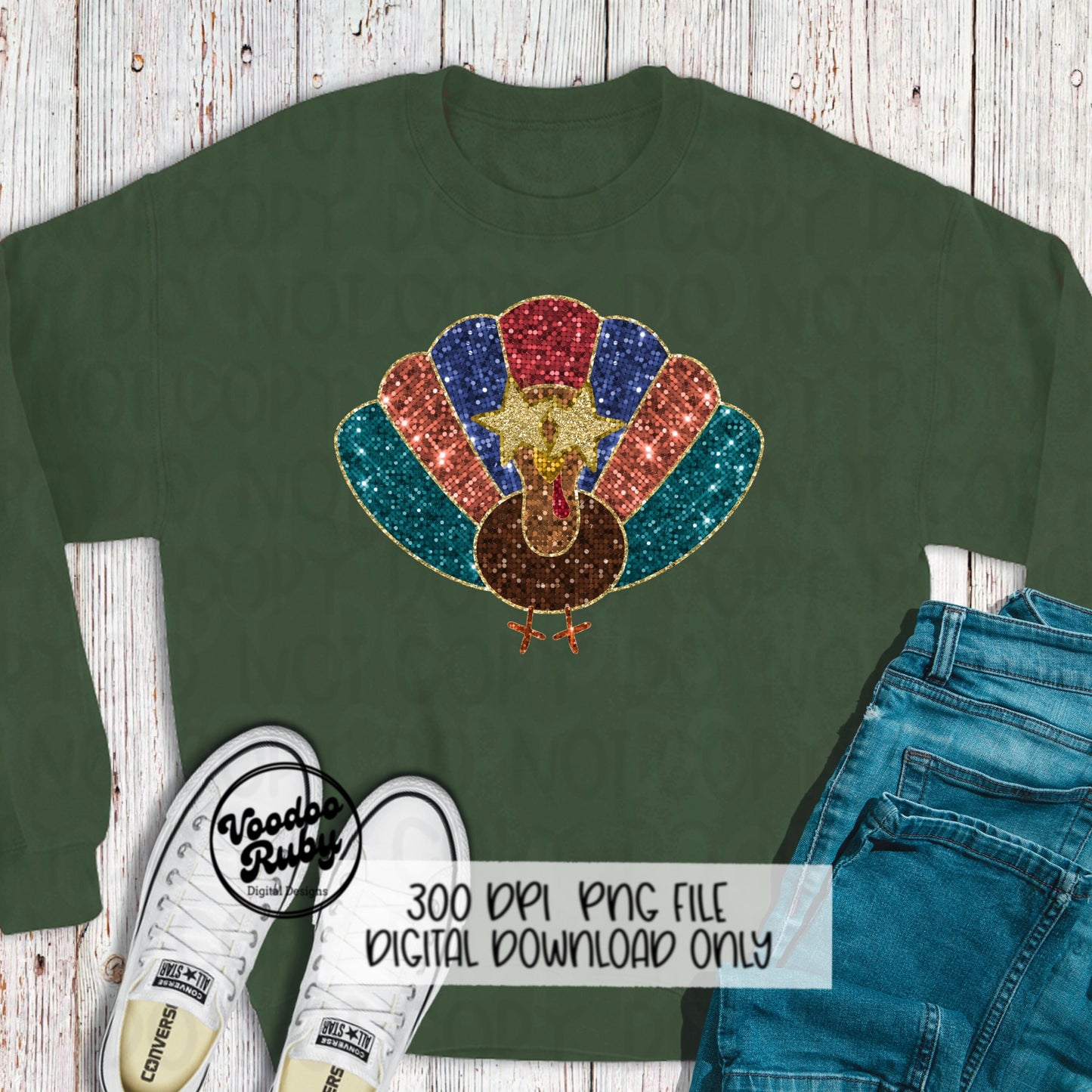 Sequin Turkey PNG Design Thanksgiving PNG Hand Drawn Digital Download Thankful PNG Happy Thanksgiving Turkey dtf printable Faux Sequins