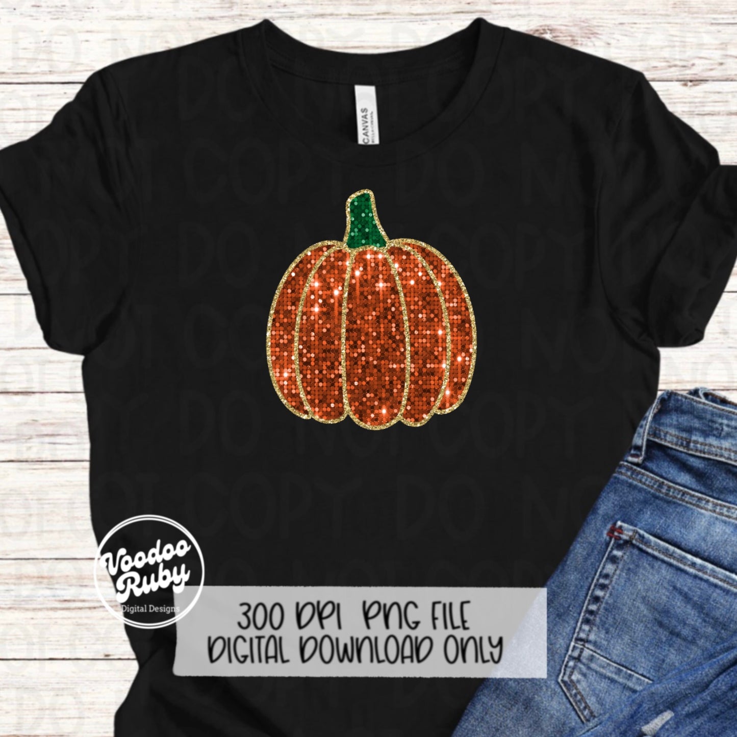 Faux sequin pumpkin png designs added to shirts and other products look great for fall!