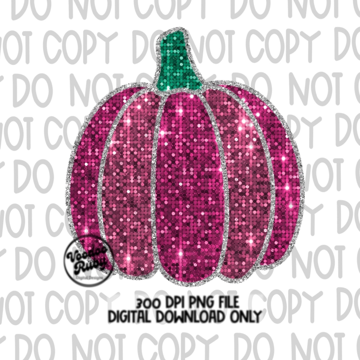Pink faux sequin pumpkin png perfect for pink October football games.