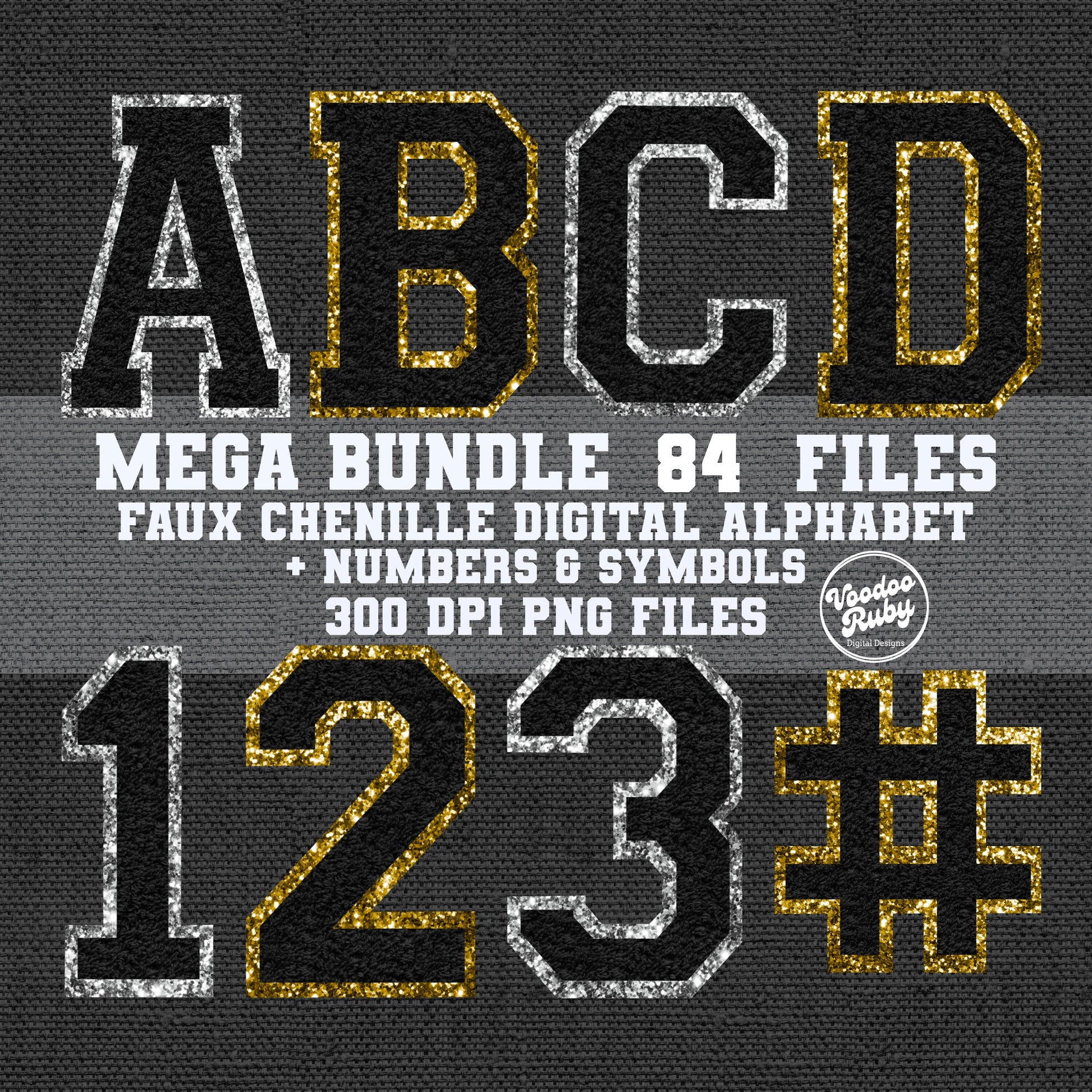 Faux Chenille Letters PNG Bundle Faux Chenille Letter Patches Digital Download Sublimation Sports Letters PNG Alpha Pack DTF Printable