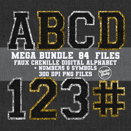 Faux Chenille Letters PNG Bundle Faux Chenille Letter Patches Digital Download Sublimation Sports Letters PNG Alpha Pack DTF Printable