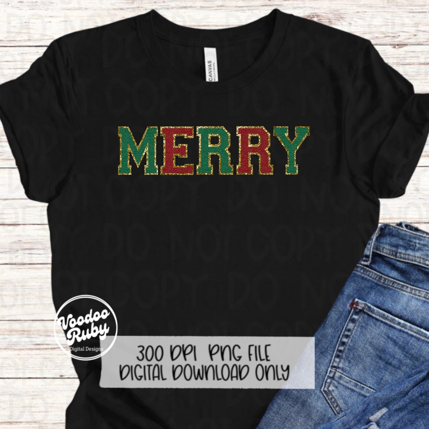 Merry PNG Design Chenille Letter Patches Digital Downlod Chenille Letters png DTF Printable Christmas Clip Art