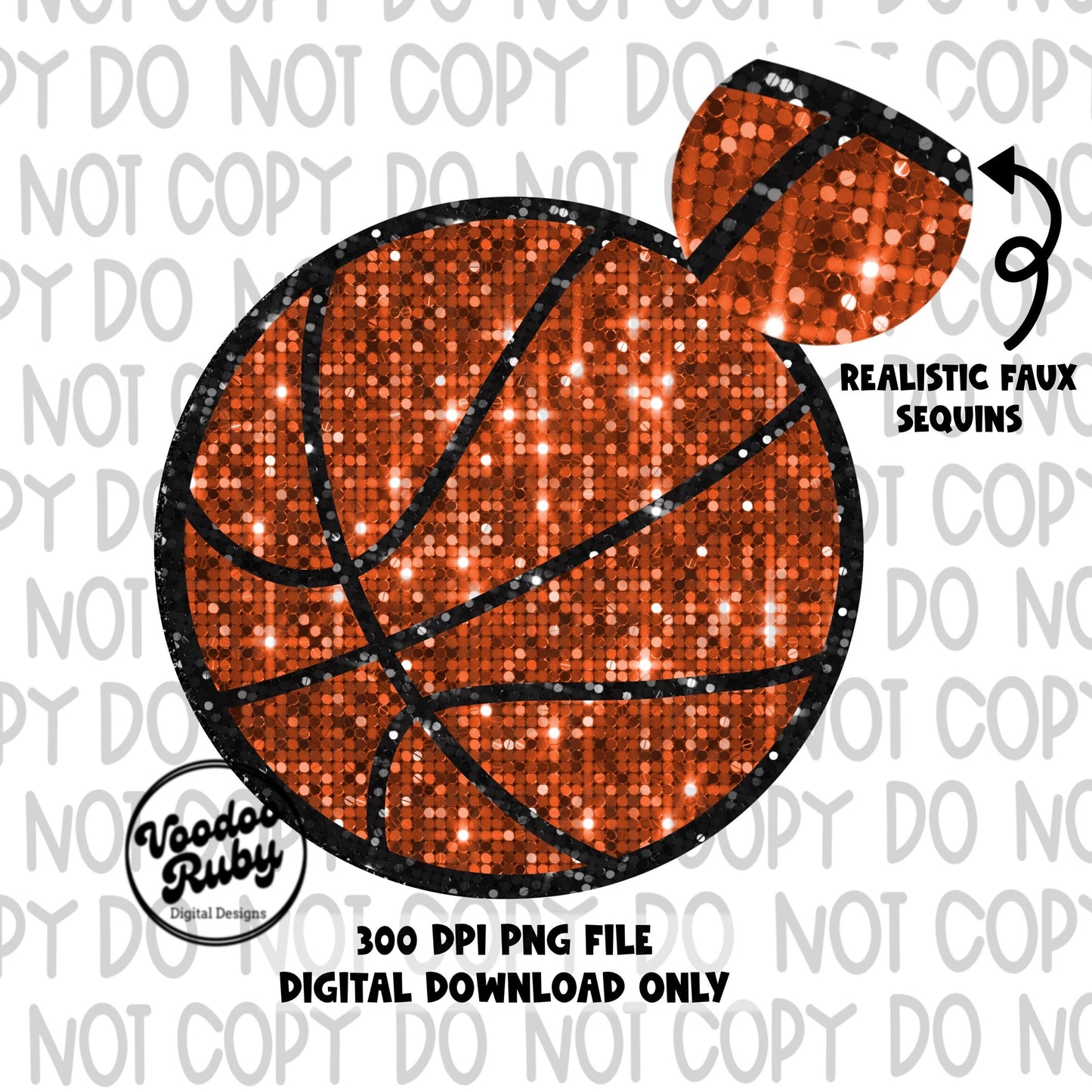 Sequin Basketball PNG Design Sequins PNG Hand Drawn Digital Download Faux Sequins Patch png Printable Clip Art Faux Applique Basketball DTF