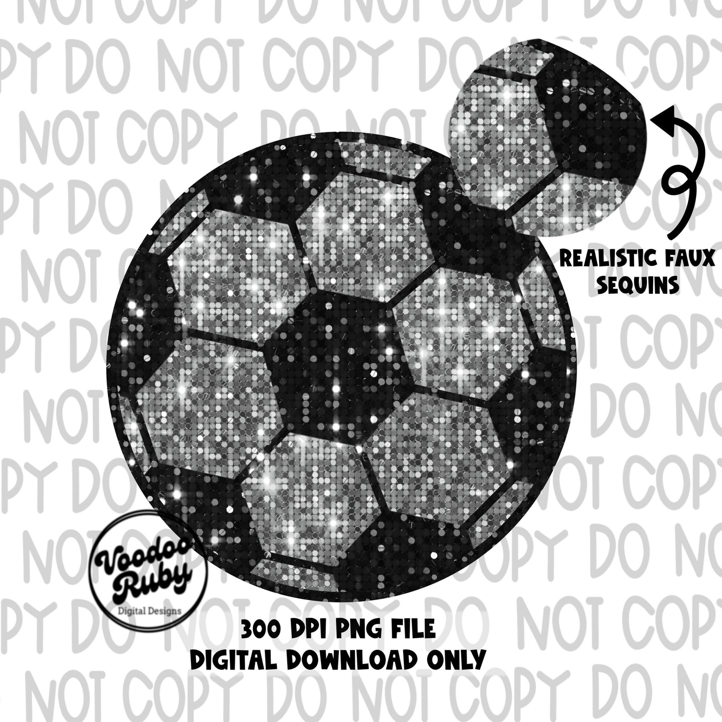 Sequin Soccer PNG Design Sequins PNG Hand Drawn Digital Download Faux Sequins Patch png Printable Clip Art Faux Applique Soccer DTF