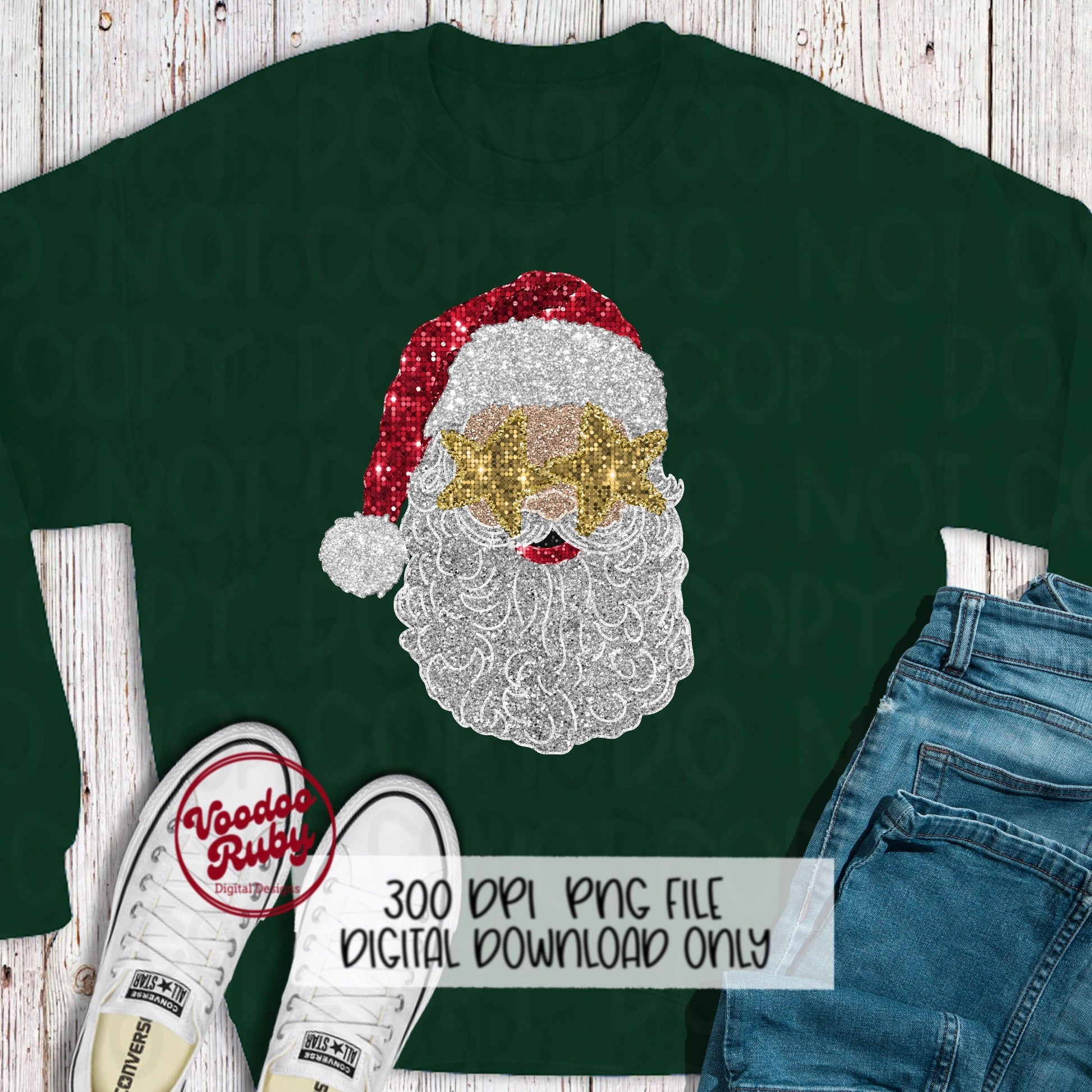 Sequin Santa PNG Design Christmas PNG Faux Sequins DTF Christmas Glitter Sublimation Digital Design Download Clip Art Sequin Santa dtf