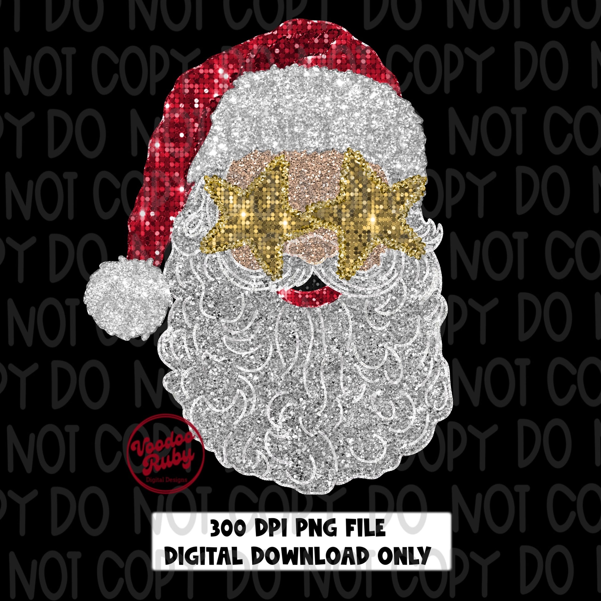 Sequin Santa PNG Design Christmas PNG Faux Sequins DTF Christmas Glitter Sublimation Digital Design Download Clip Art Sequin Santa dtf