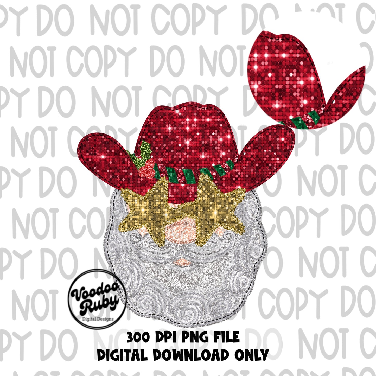 Santa Claus PNG Design Sequin PNG Faux Embroidery PNG Christmas Dtf Printable Digital Download Santa Clip Art