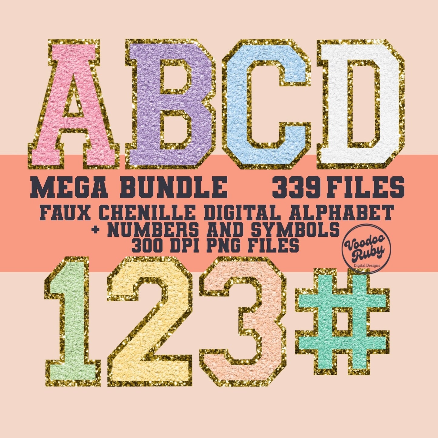 Chenille Alphabet PNG Bundle Faux Chenille Letter Patches Digital Download Sublimation Sports Letters PNG Alpha Pack DTF Printable Clip Art