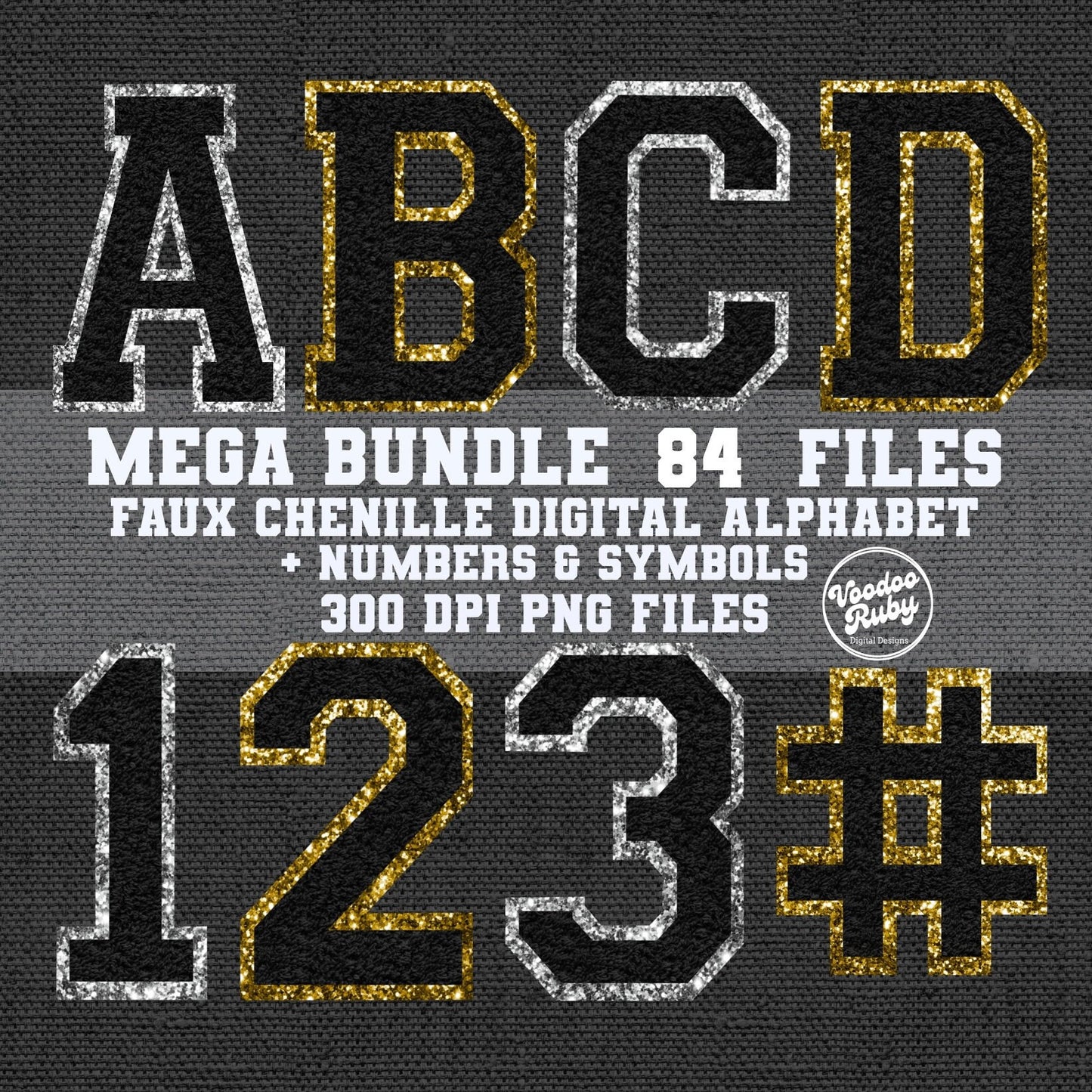 Chenille Alphabet PNG Bundle Faux Chenille Letter Patches Digital Download Sublimation Sports Letters PNG Alpha Pack DTF Printable Clip Art