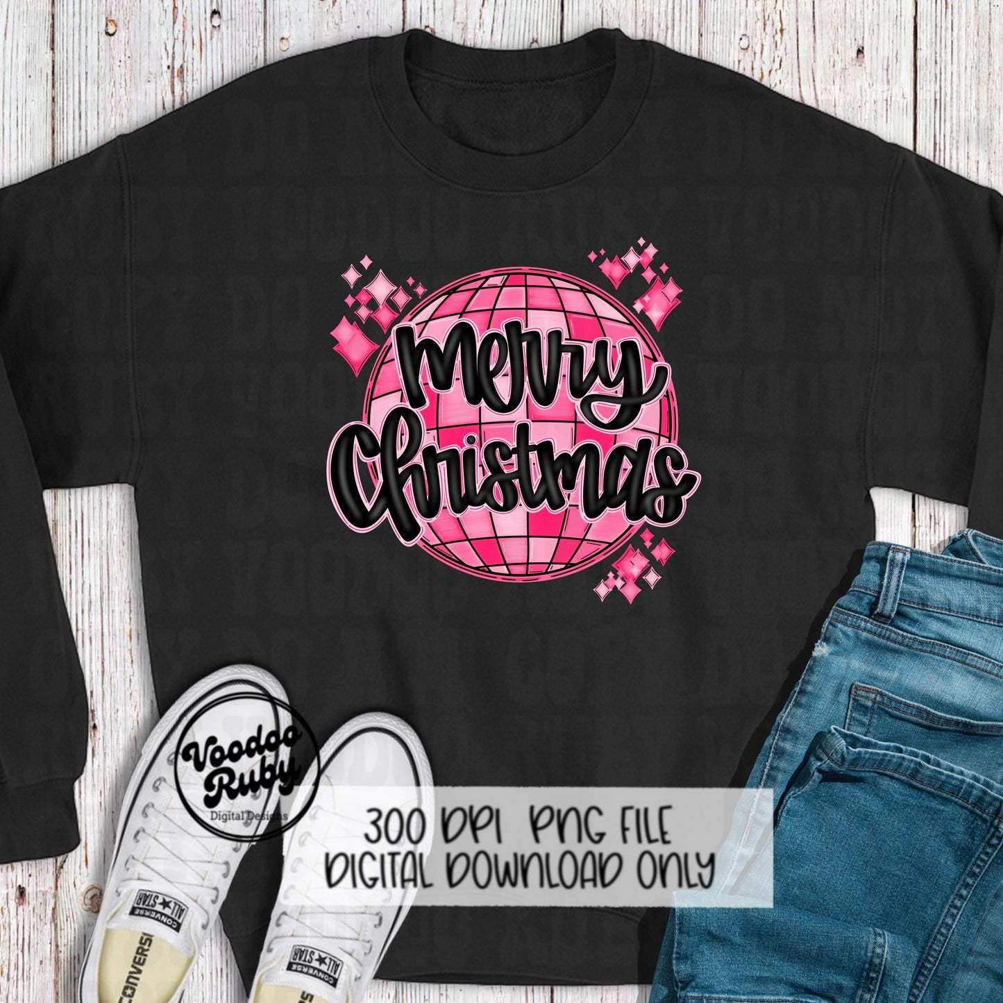 Pink Christmas PNG Disco Ball Retro Merry Christmas DTF Pink Christmas Sublimation Digital Download Pink Merry Christmas