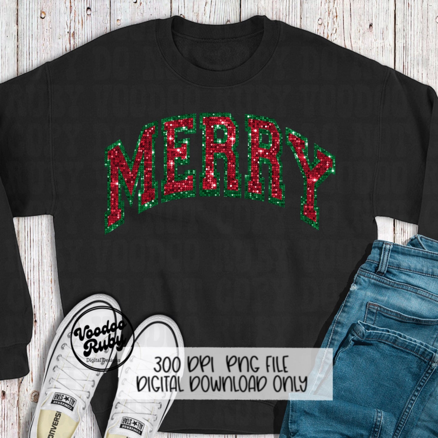 Sequin Merry PNG Design Merry Christmas PNG Faux Sequin Patch Faux Embroidery png Merry DTF Christmas Sublimation Digital Download