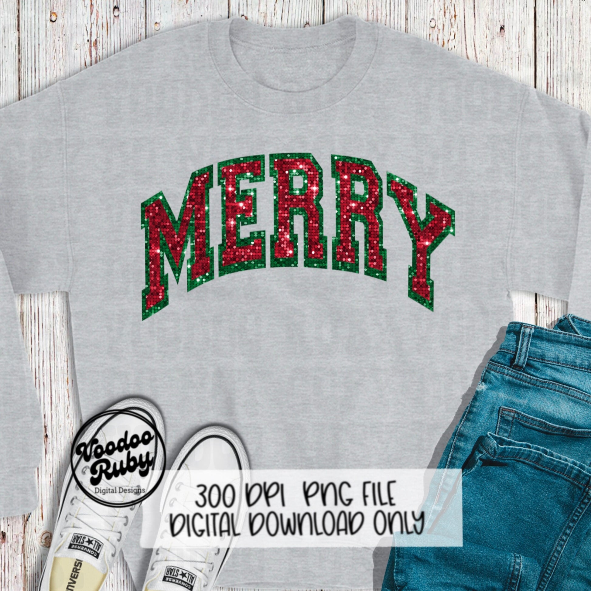Sequin Merry PNG Design Merry Christmas PNG Faux Sequin Patch Faux Embroidery png Merry DTF Christmas Sublimation Digital Download