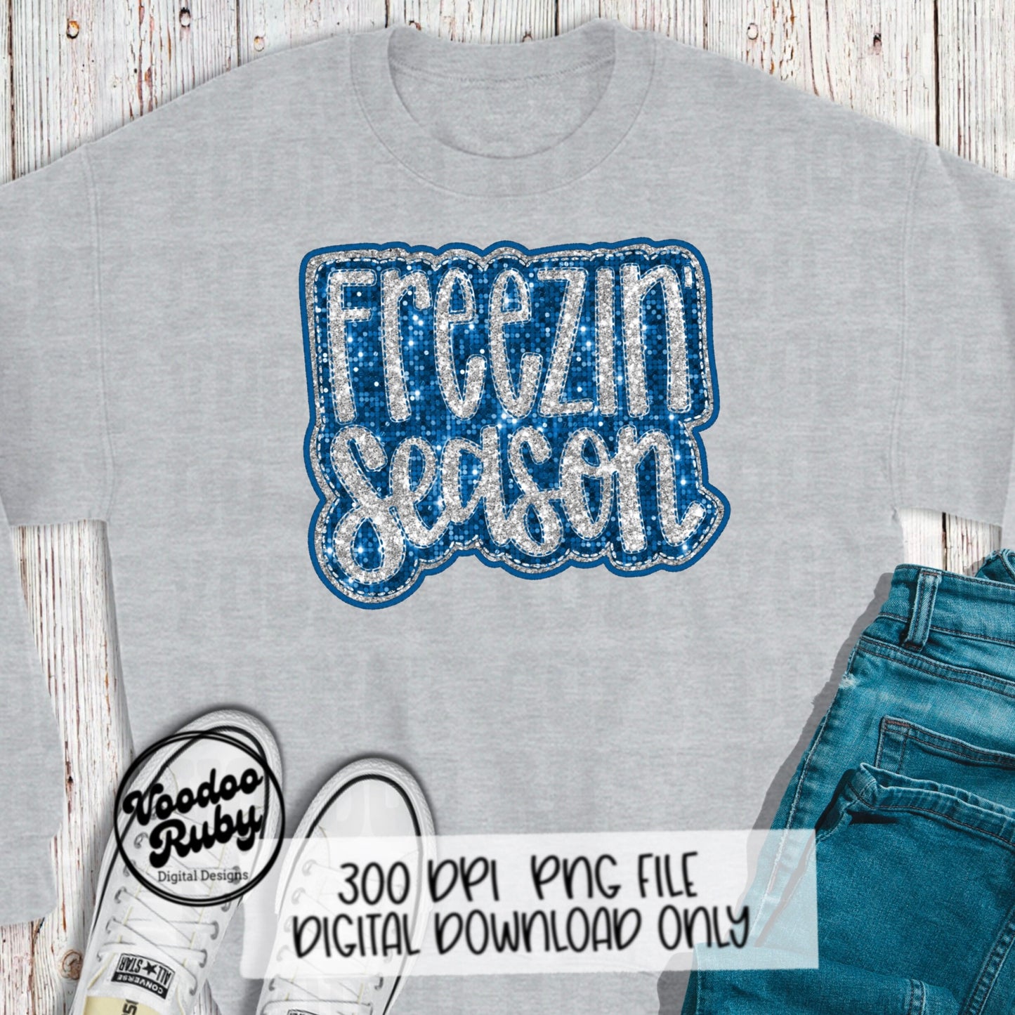 Freezin Season PNG Design Merry Christmas PNG Faux Sequins Faux Embroidery png Freezing DTF Sublimation Digital Download Clip Art