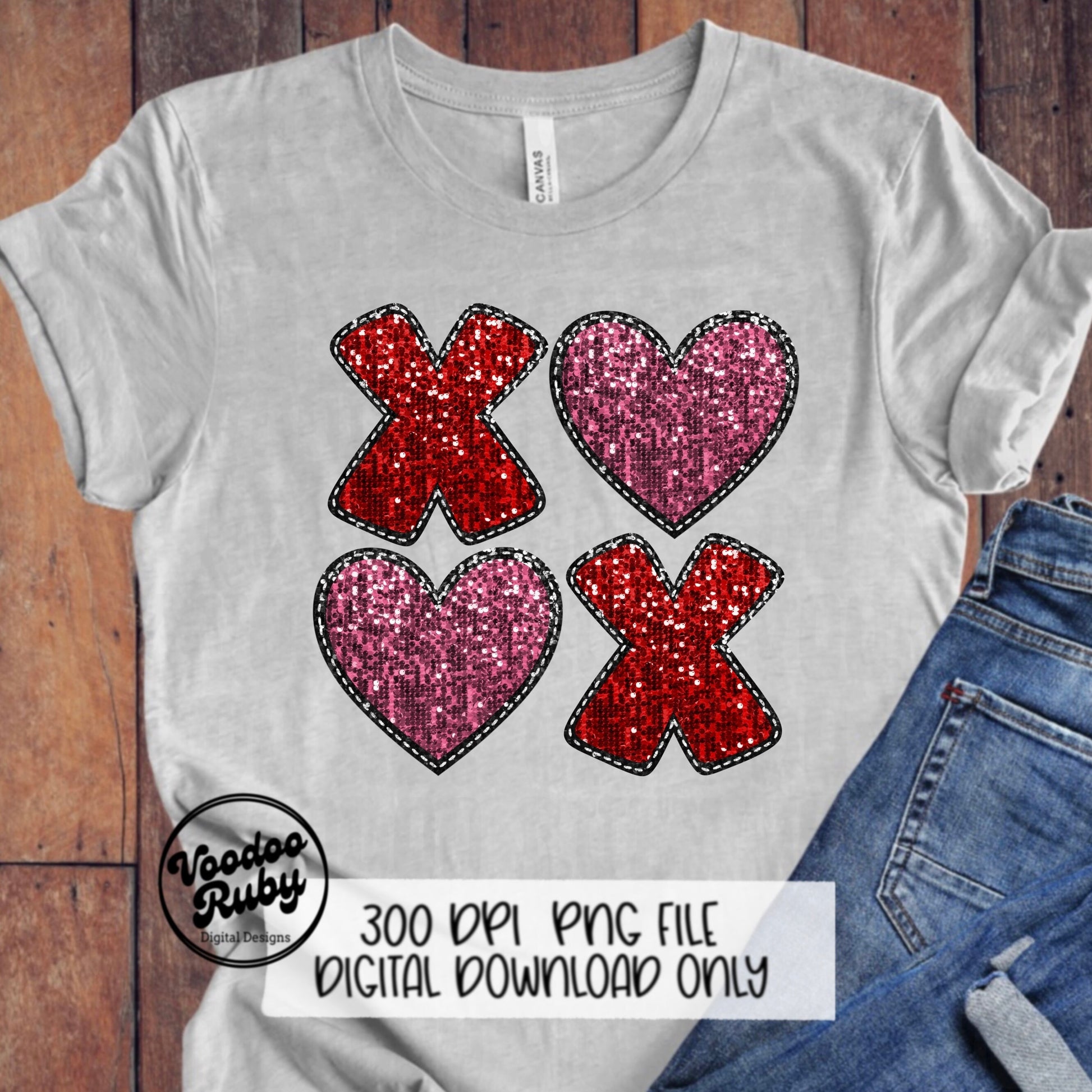 Sequin Love PNG Design Valentine’s Day PNG Faux Sequins Xoxo png Faux Embroidery Love DTF Valentines Sublimation Digital Download