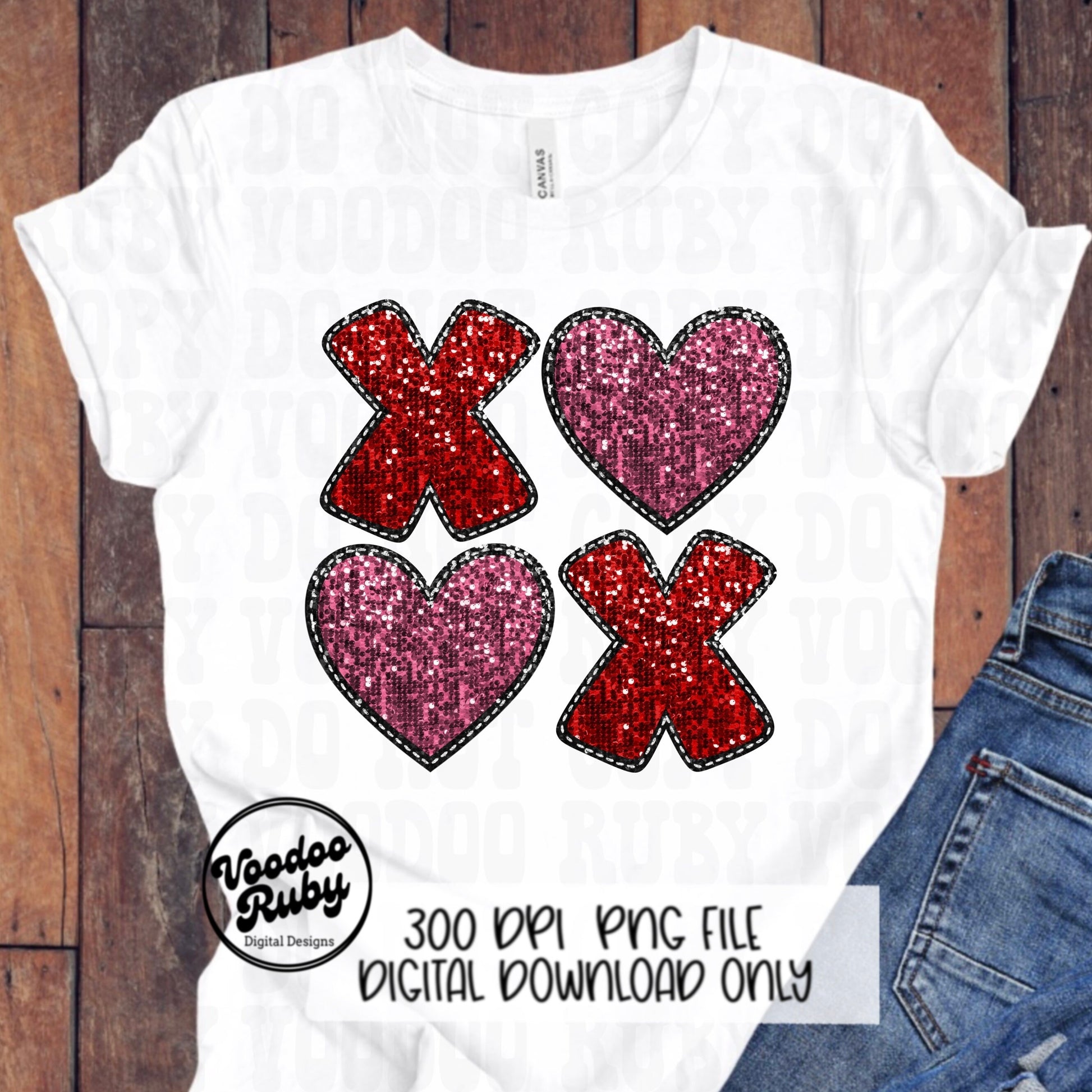 Sequin Love PNG Design Valentine’s Day PNG Faux Sequins Xoxo png Faux Embroidery Love DTF Valentines Sublimation Digital Download