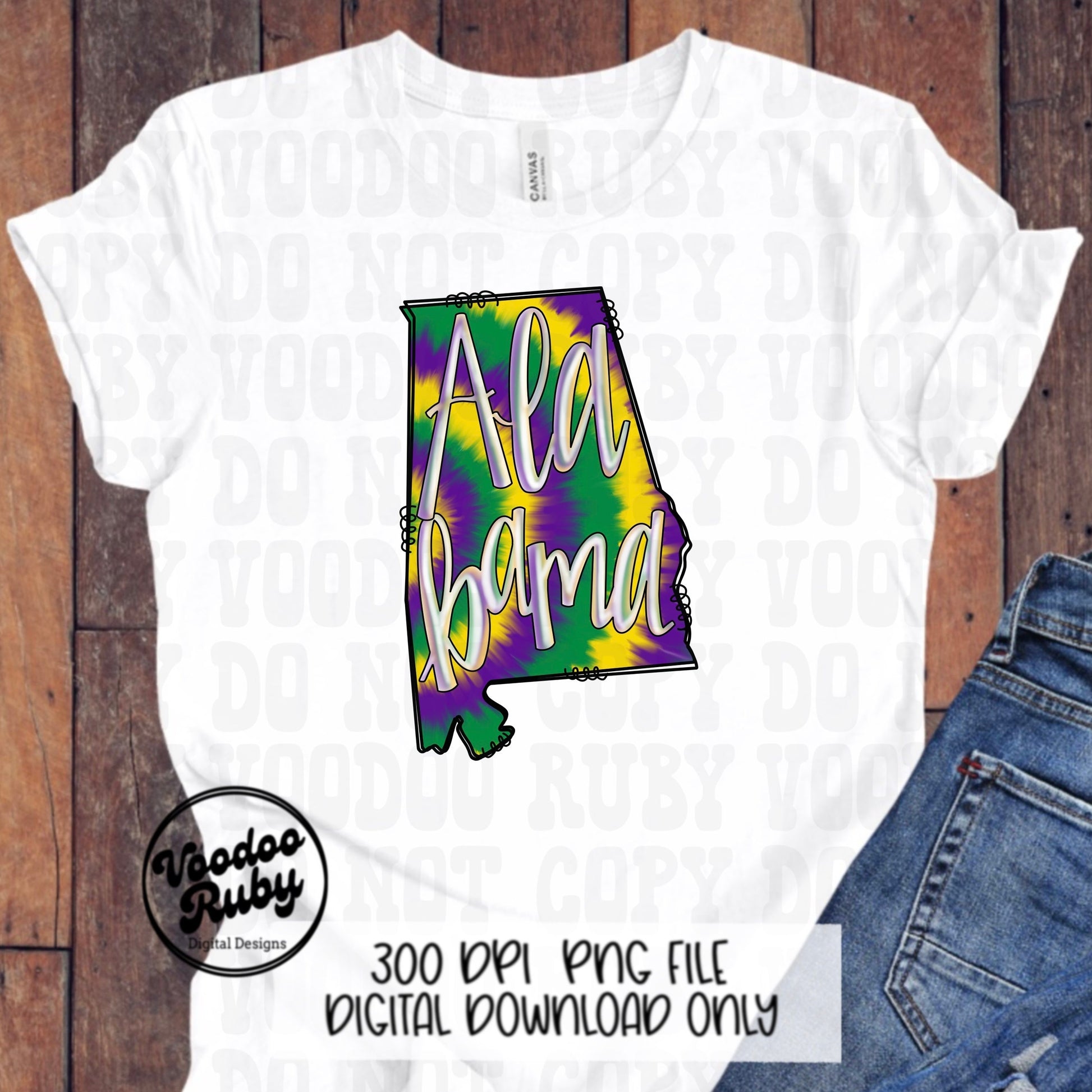 Alabama Mardi Gras PNG Design Mardi Gras Sublimation Hand Drawn Digital Download Alabama PNG Mardi Gras DTF Printable Alabama Clip Art