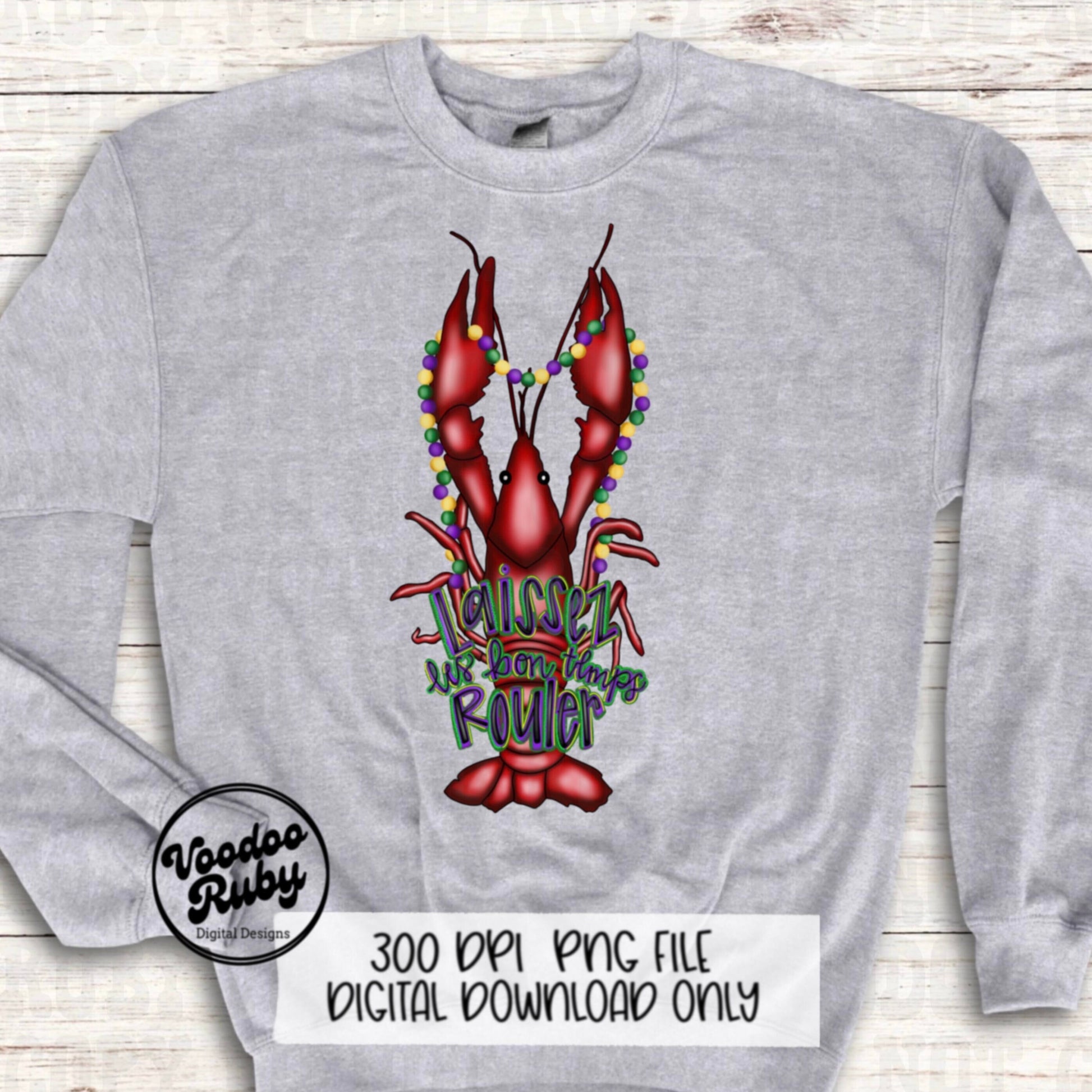 Laissez Les Bon Temps Rouler png crawfish design