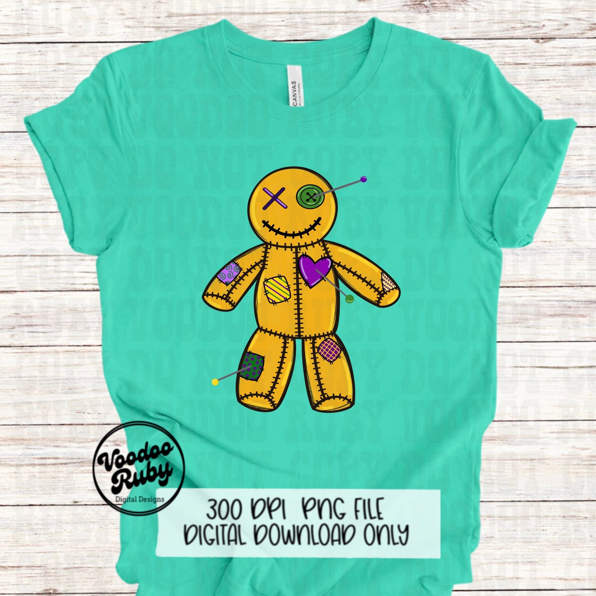 Mardi Gras Voodoo Doll PNG Design Hand Drawn Digital Download Mardi Gras Sublimation Voodoo Doll DTF Printable Mardi Gras Clip Art