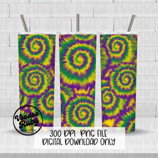 Seamless Mardi Gras PNG Sublimation Tumbler
