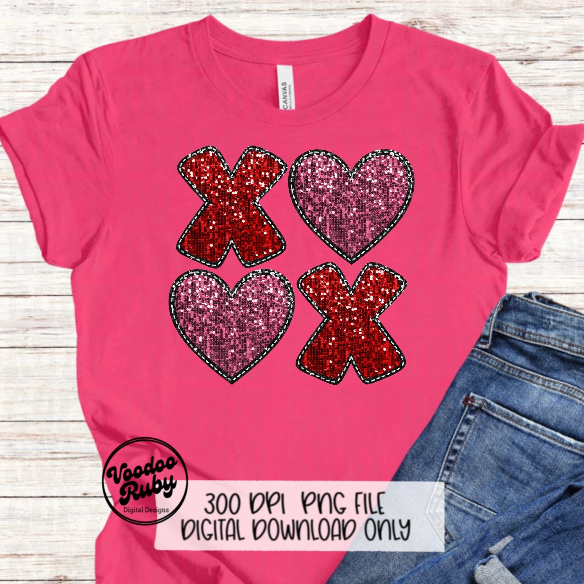 Sequin Love PNG Design Valentine’s Day PNG Faux Sequins Xoxo png Faux Embroidery Love DTF Valentines Sublimation Digital Download