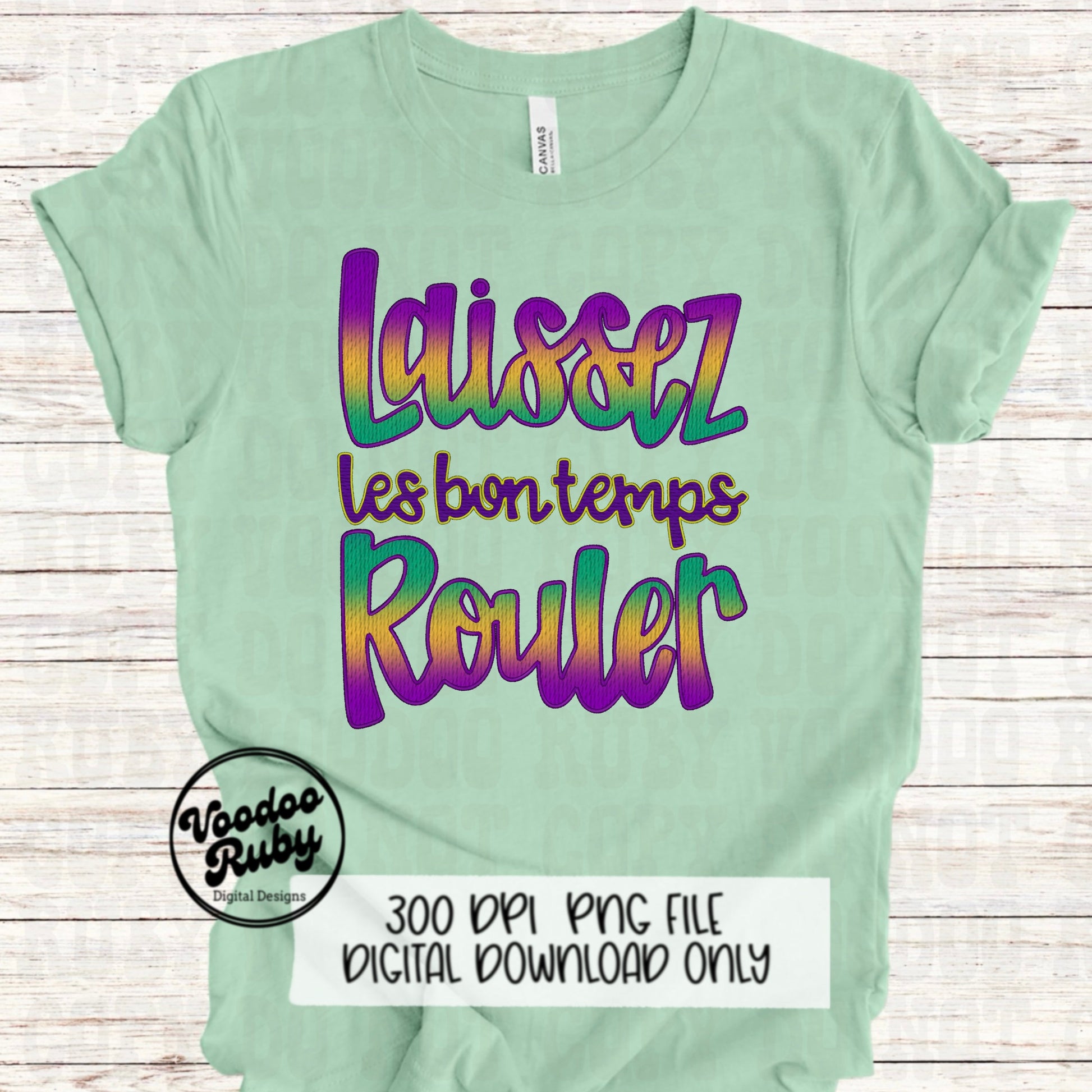 Louisiana Mardi Gras PNG Design Faux Embroidery PNG Mardi Gras DTF Louisiana Sublimation Digital Download Laissez Les Bon Temps Rouler png