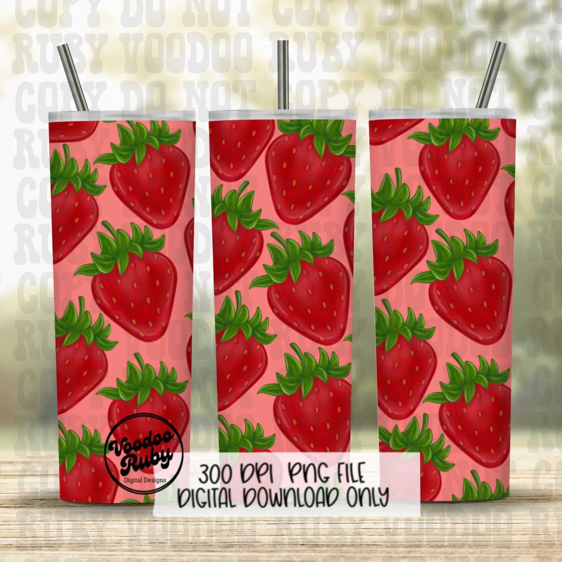 Strawberry PNG Seamless Sublimation Tumbler Vintage Strawberry PNG Coquette Aesthetic Spring Summer Strawberries PNG