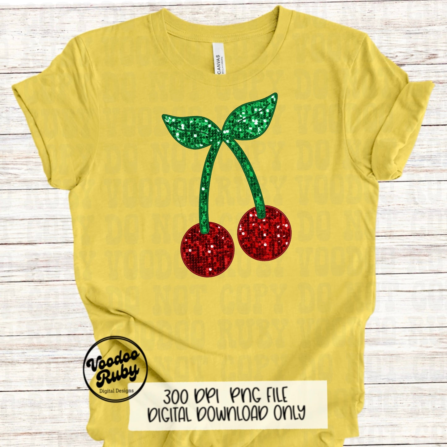 Sequin Cherries PNG Design Coquette Cherries PNG Faux Sequins Faux Embroidery DTF Cherry Sublimation Digital Download