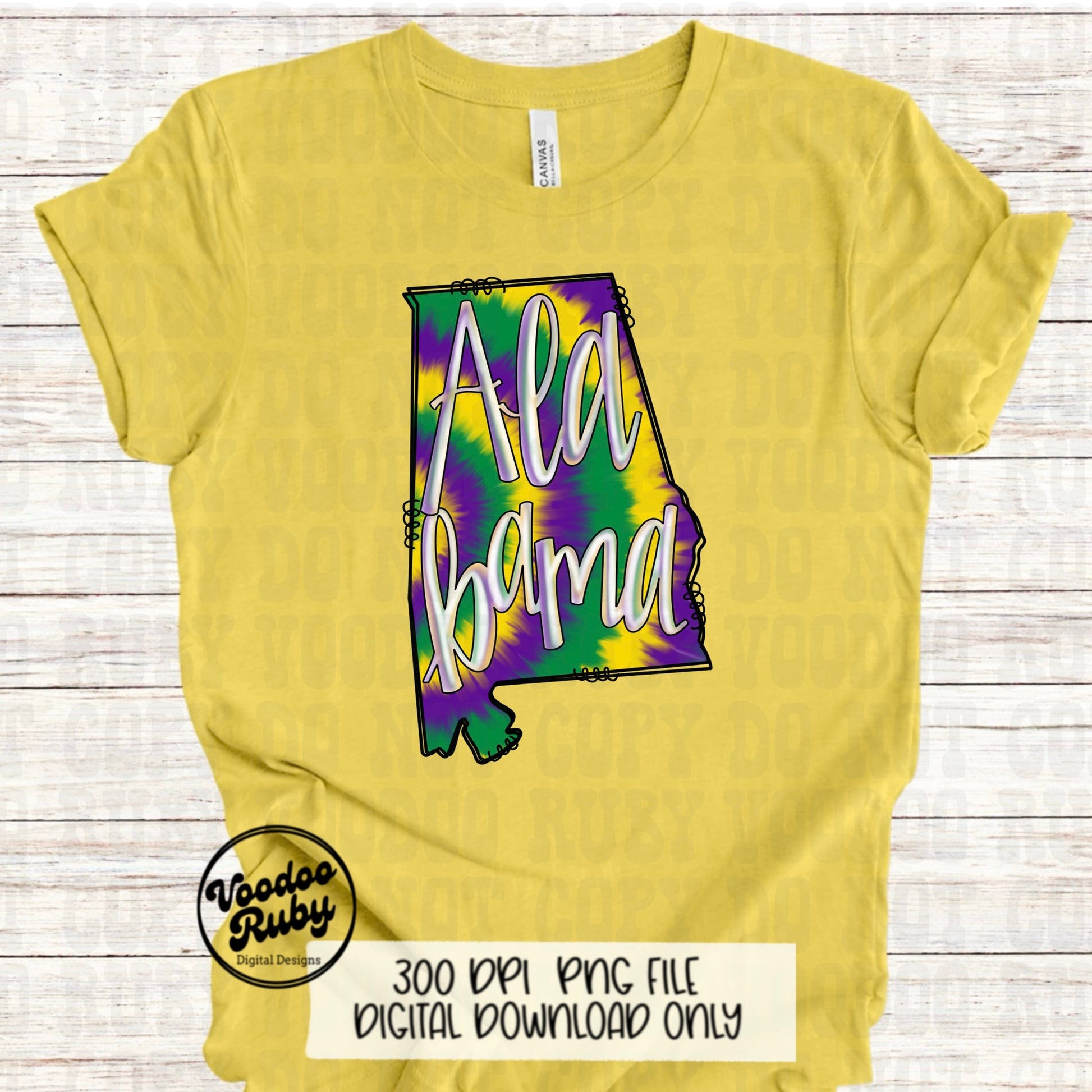 Alabama Mardi Gras PNG Design Mardi Gras Sublimation Hand Drawn Digital Download Alabama PNG Mardi Gras DTF Printable Alabama Clip Art