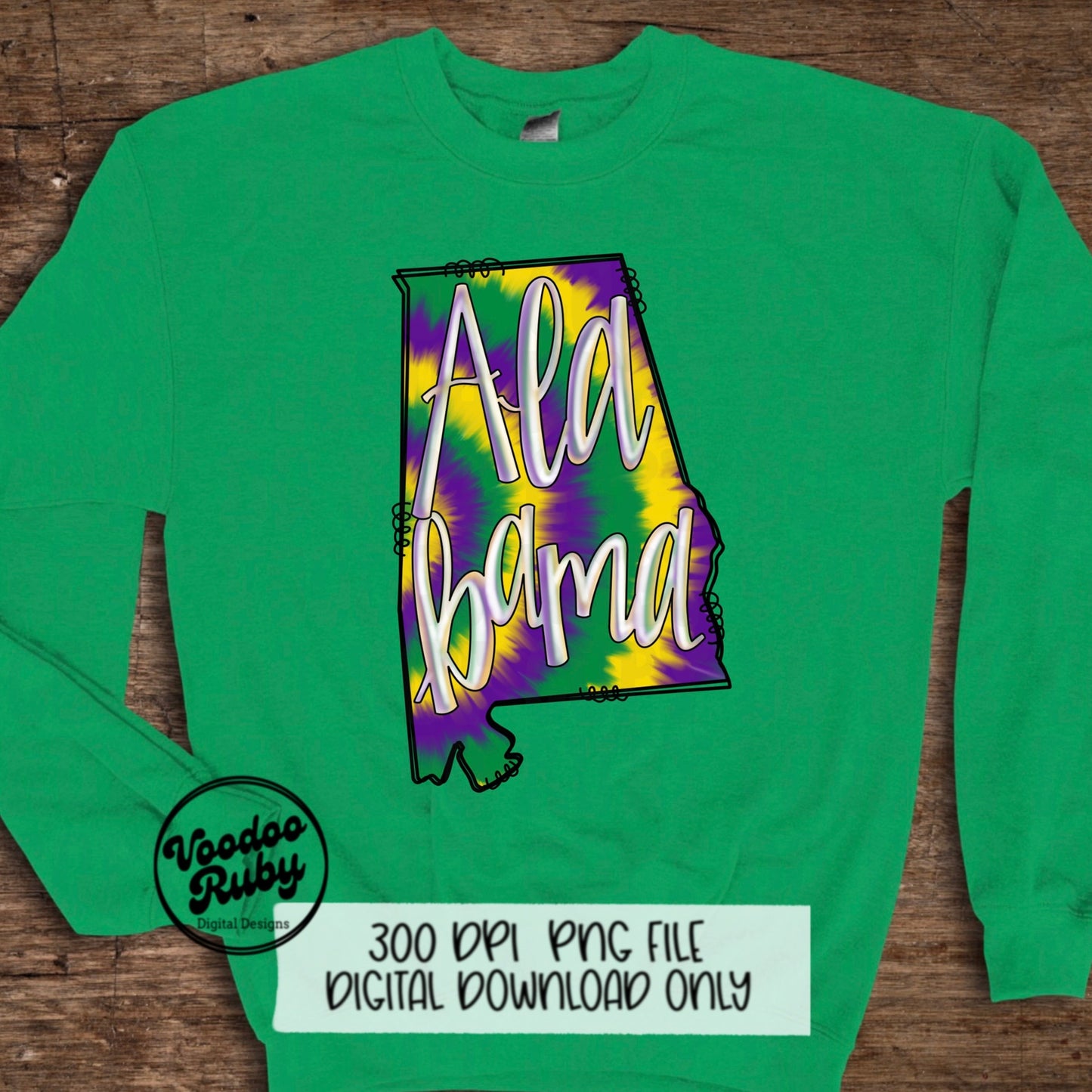 Alabama Mardi Gras PNG Design Mardi Gras Sublimation Hand Drawn Digital Download Alabama PNG Mardi Gras DTF Printable Alabama Clip Art