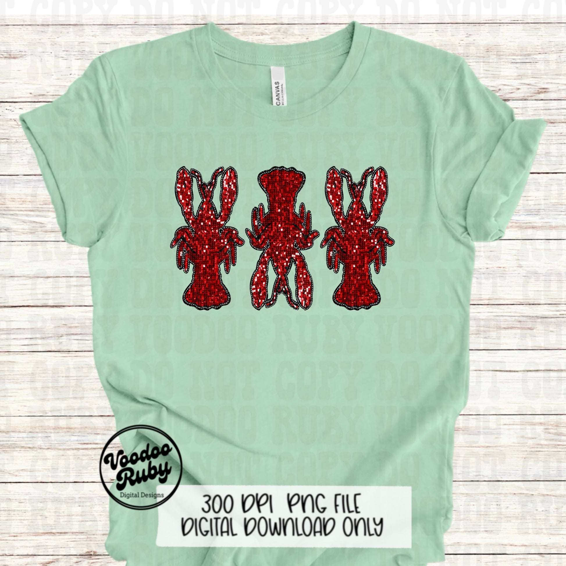 Sequin Crawfish PNG: Hand Drawn Louisiana Crawfish Boil Design (Digital Download