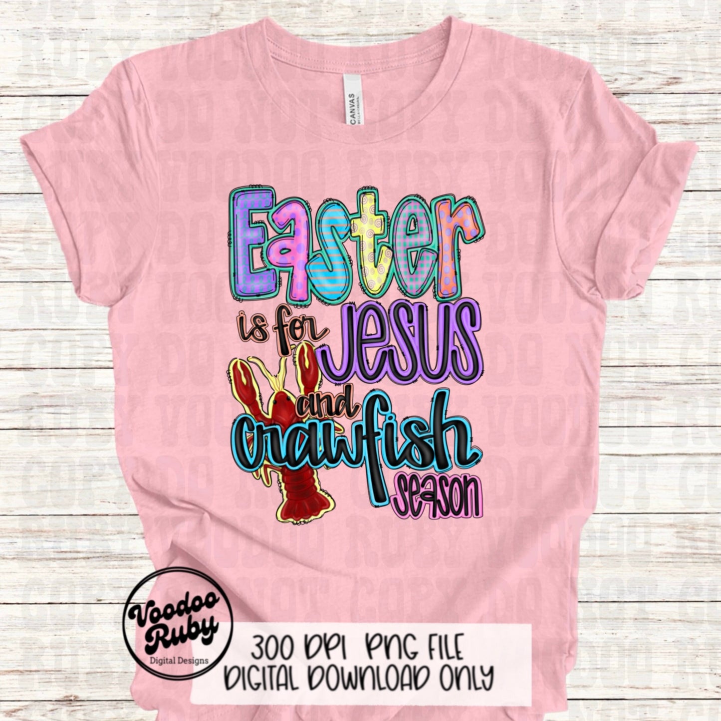 Easter and crawfish png design sublimation DTF printable