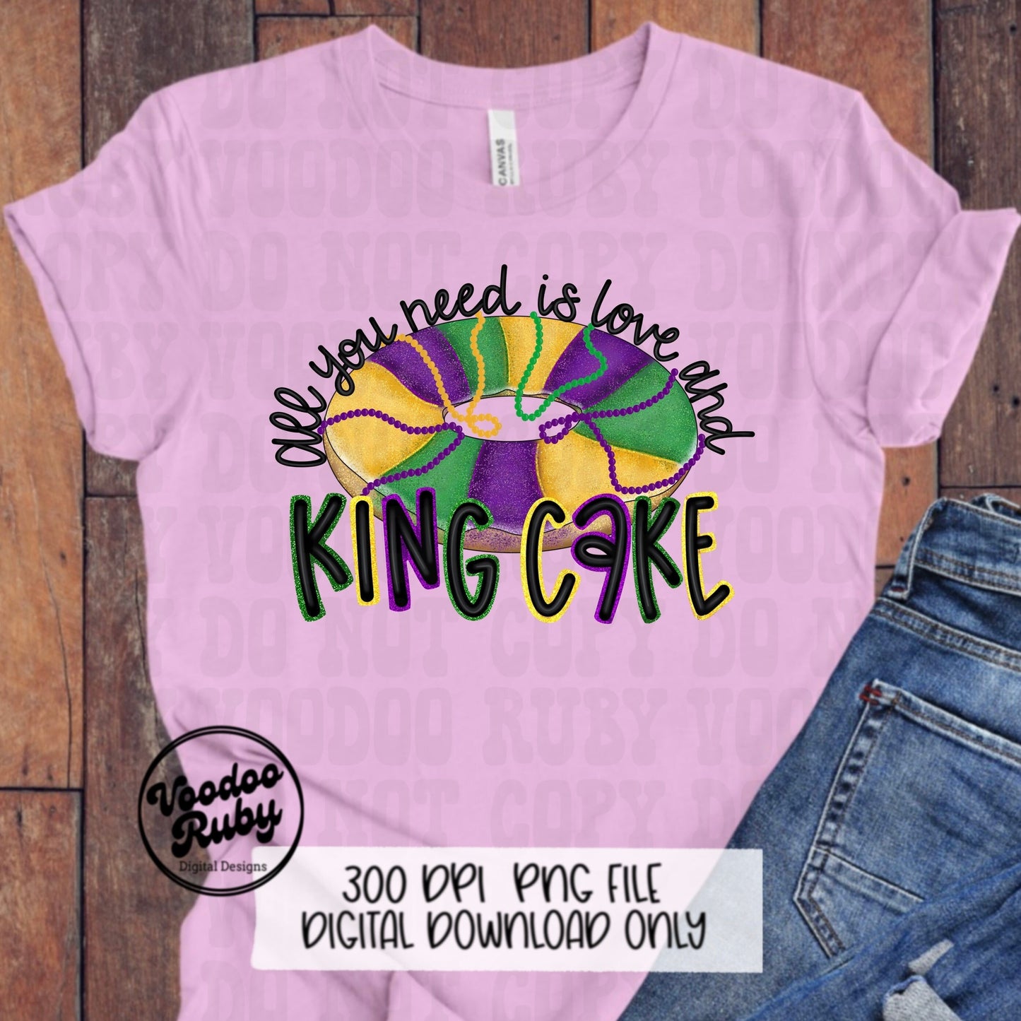 glitter Mardi Gras png king cake sublimation