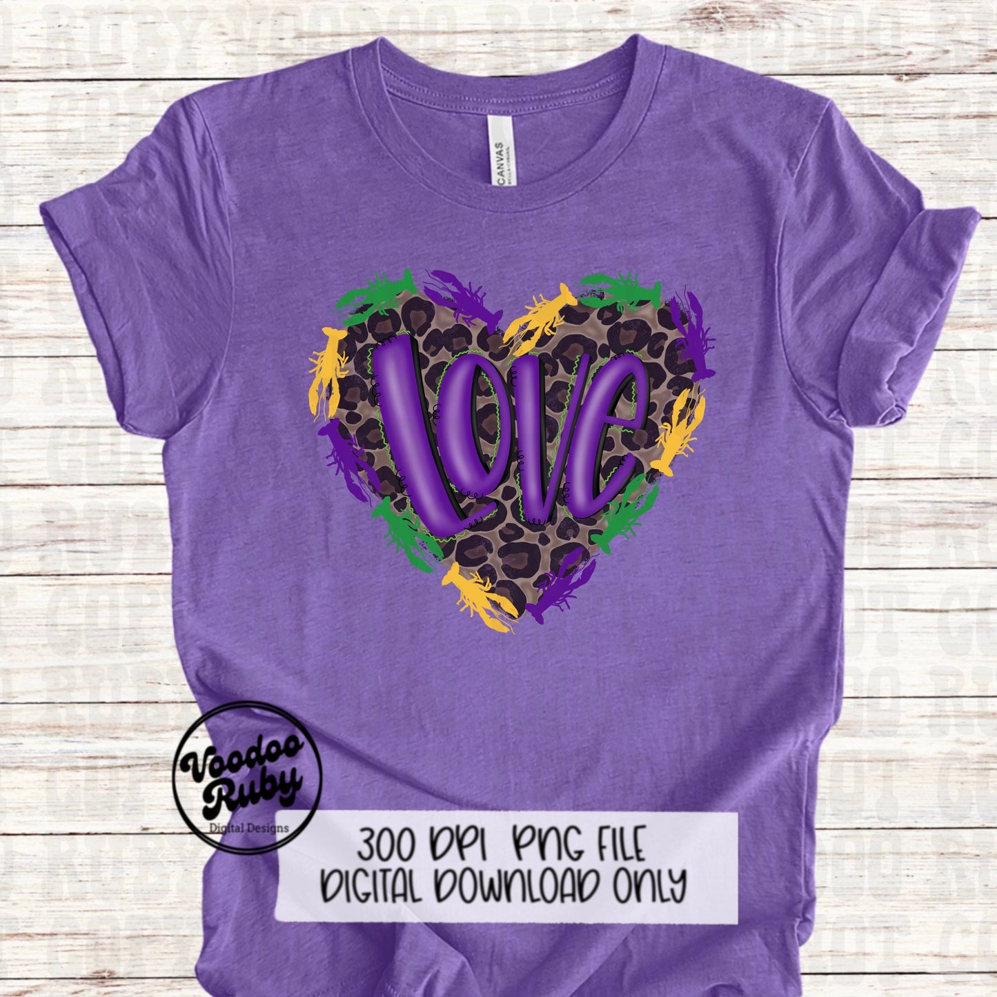 Leopard Crawfish PNG Louisiana Design Hand Drawn Digital Download Love Crawfish Sublimation PNG Crawfish Leopard Heart DTF Printable