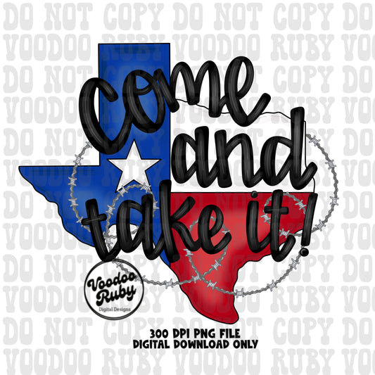 Texas PNG Design Sublimation Come and Take It png Texas Border Hand Drawn Digital Download Texas Barbed Wire DTF Printable Texas Clip Art