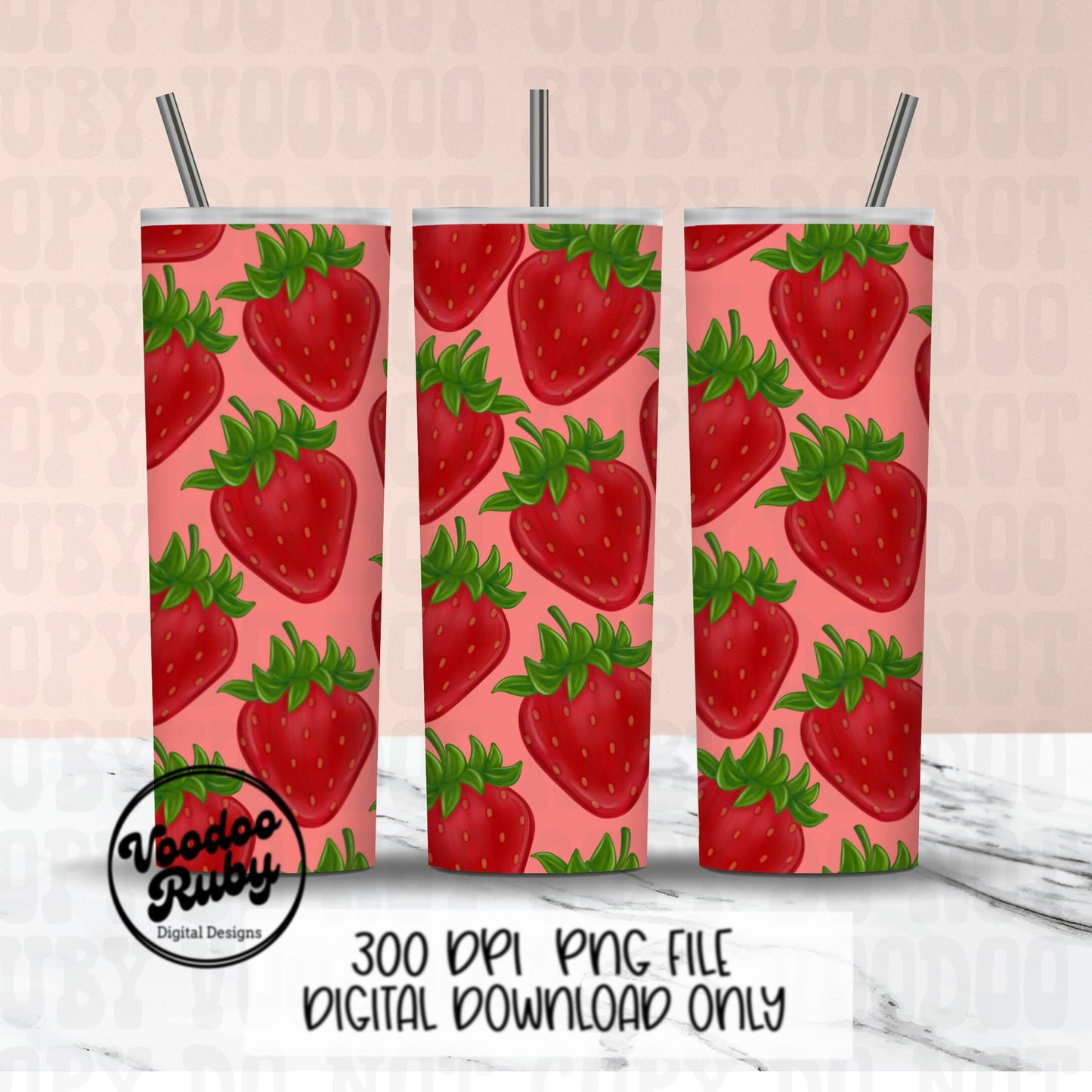 Strawberry PNG Seamless Sublimation Tumbler Vintage Strawberry PNG Coquette Aesthetic Spring Summer Strawberries PNG