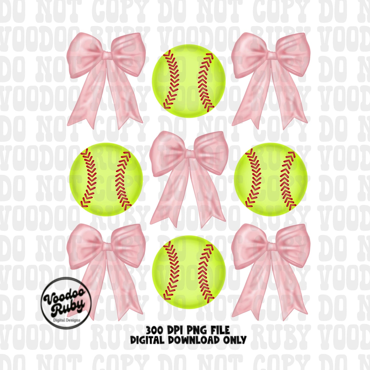 Pink Bow Softball png design coquette aesthetic DTF sublimation printing