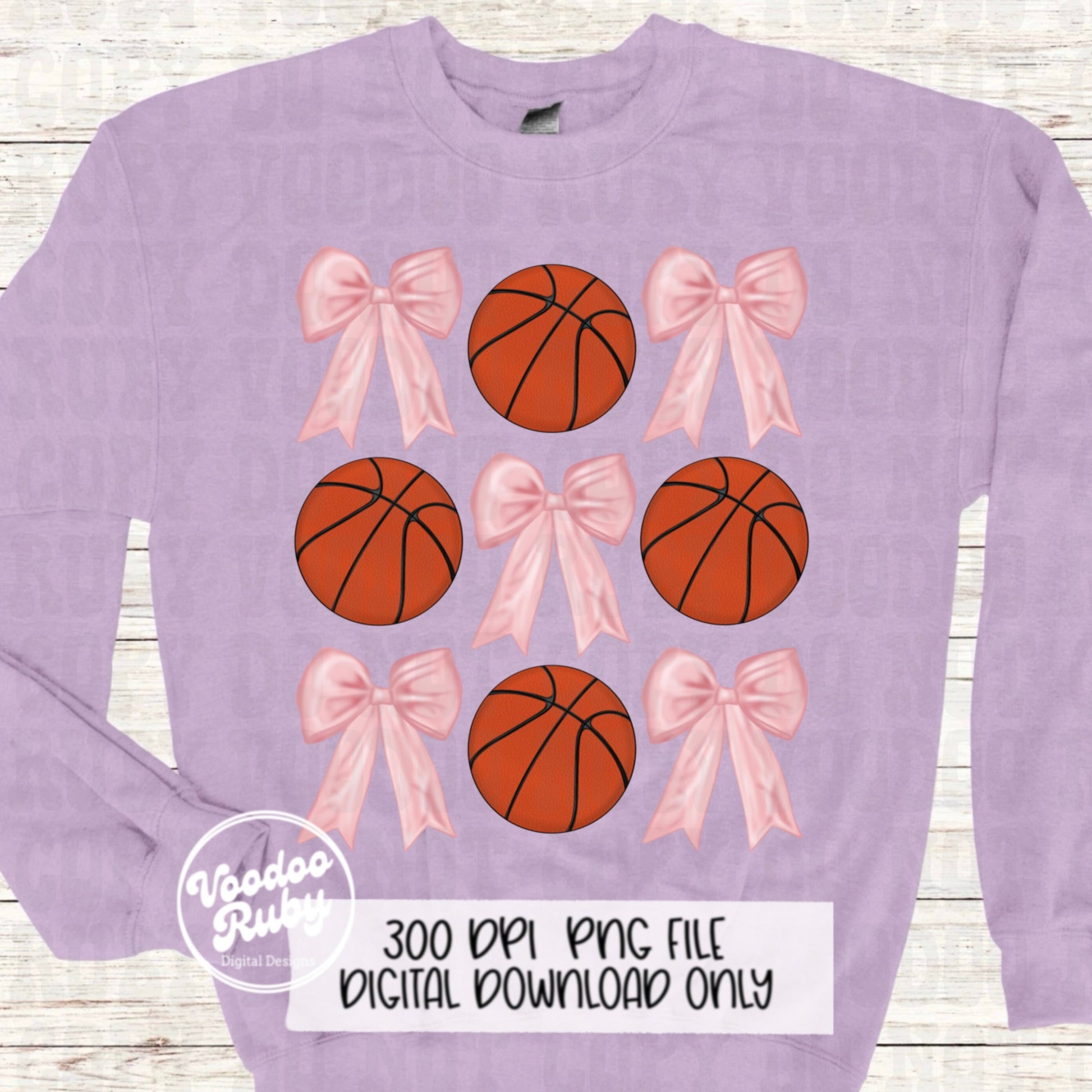 Pink Bow Basketball PNG Design Coquette Aesthetic Pink Ribbon PNG Faux Soft Girl Preppy Pink Girly DTF Ribbon Sublimation Digital Download