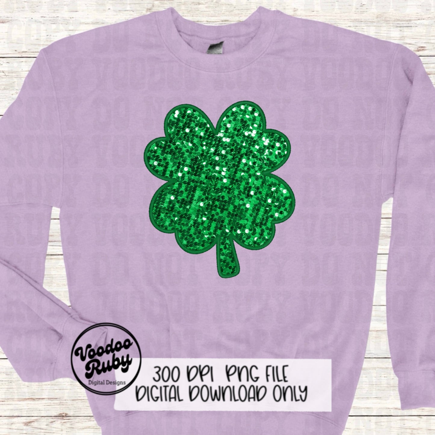 St Patrick’s Day PNG Design Lucky Sequin Shamrock PNG Faux embroidery png Pinch Sublimation Green St Patrick’s Day DTF Printable