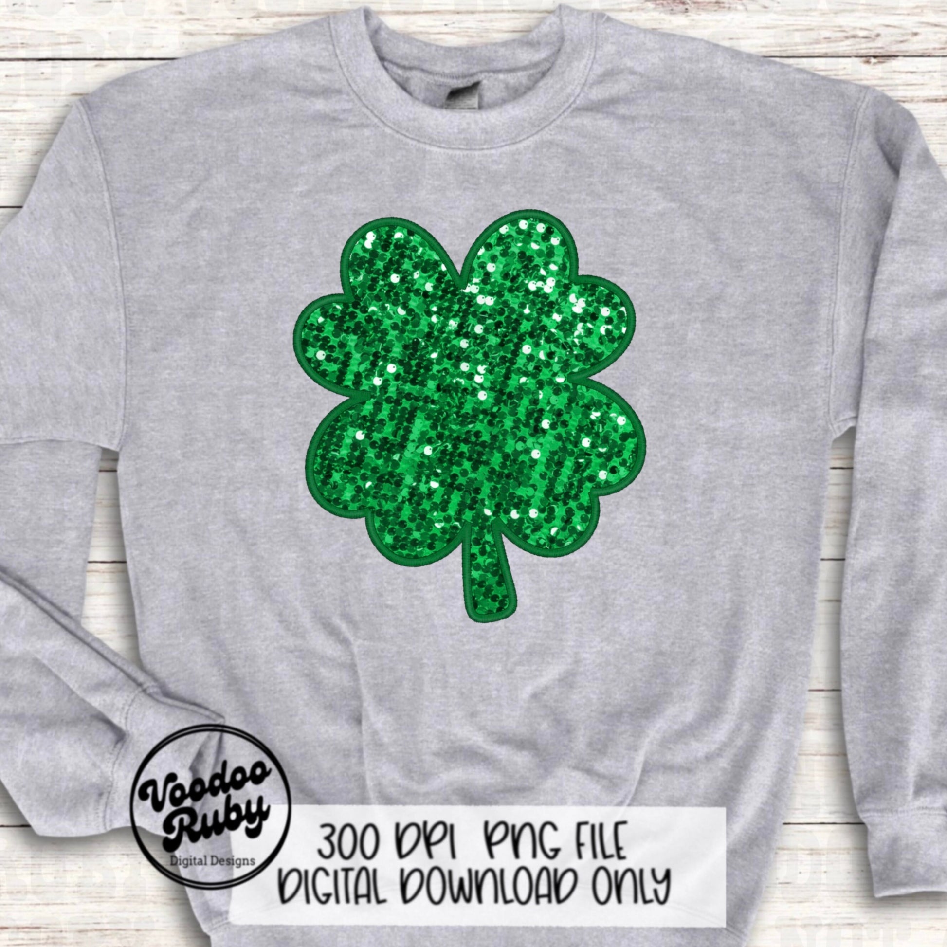 St Patrick’s Day PNG Design Lucky Sequin Shamrock PNG Faux embroidery png Pinch Sublimation Green St Patrick’s Day DTF Printable