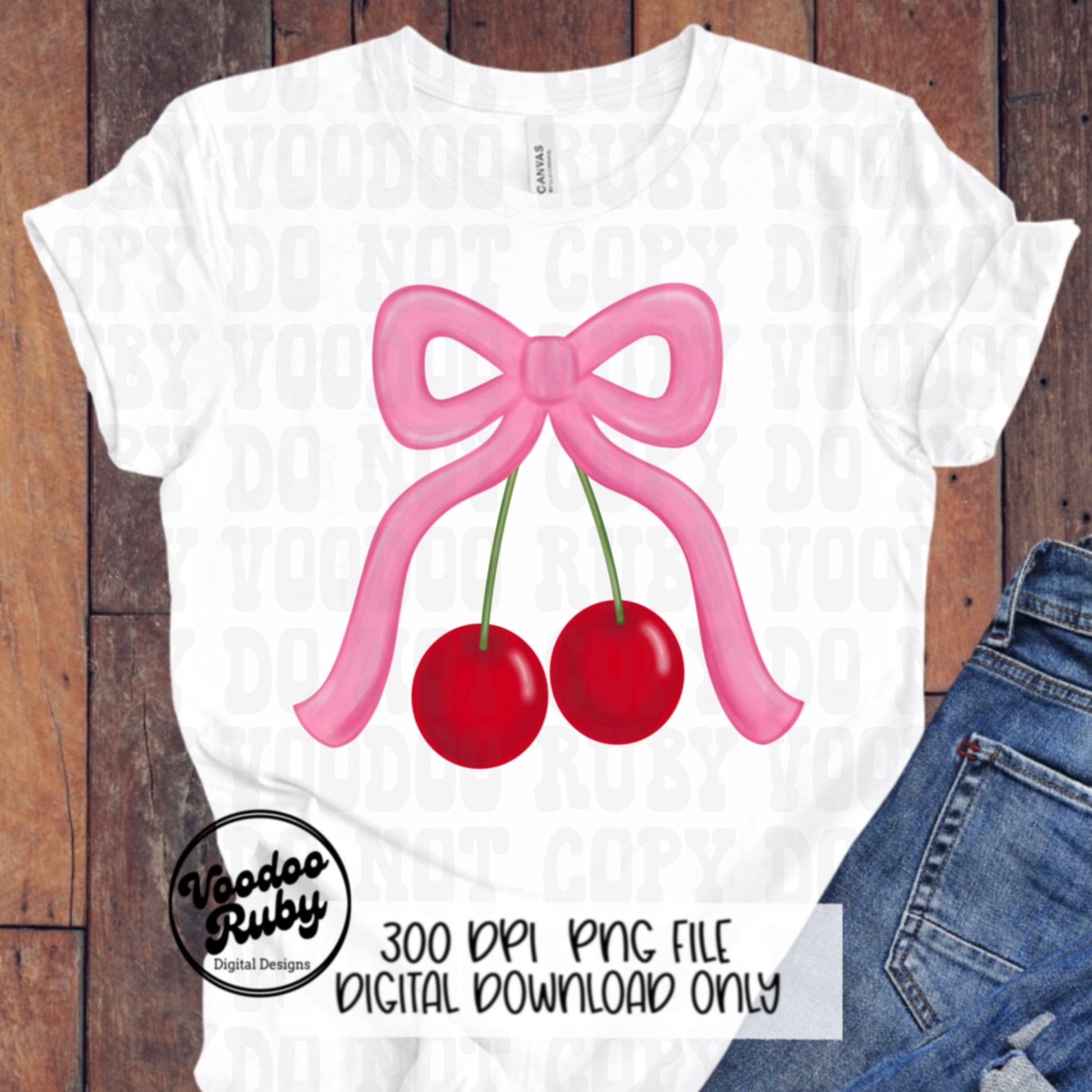 Pink Bow Cherries PNG Design Coquette Aesthetic Pink Bow Cherries PNG Preppy Girl Png Pink Bow DTF Pink Ribbon Sublimation Digital Download