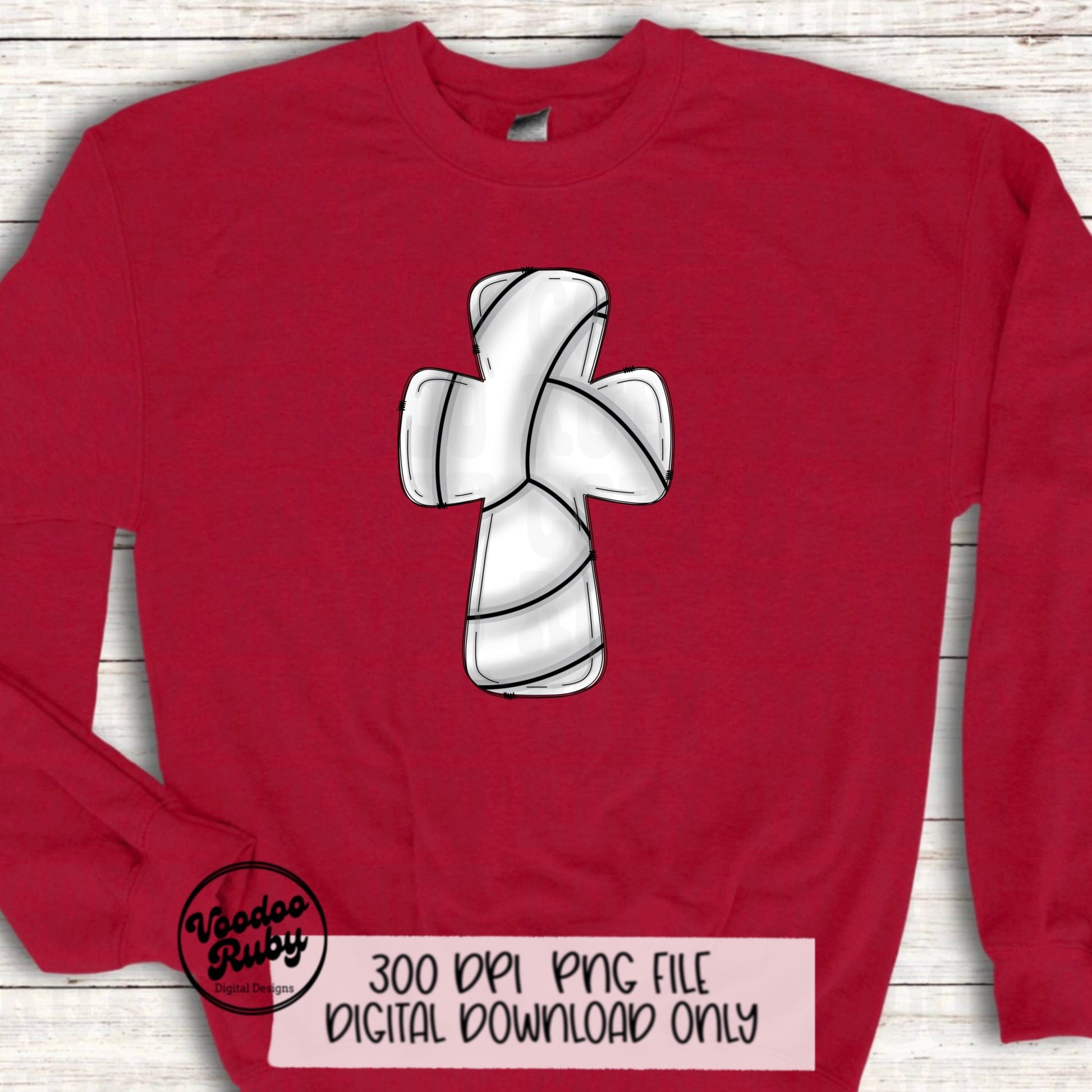 Christian Volleyball PNG Design: Hand Drawn Sports Clip Art (Digital Download