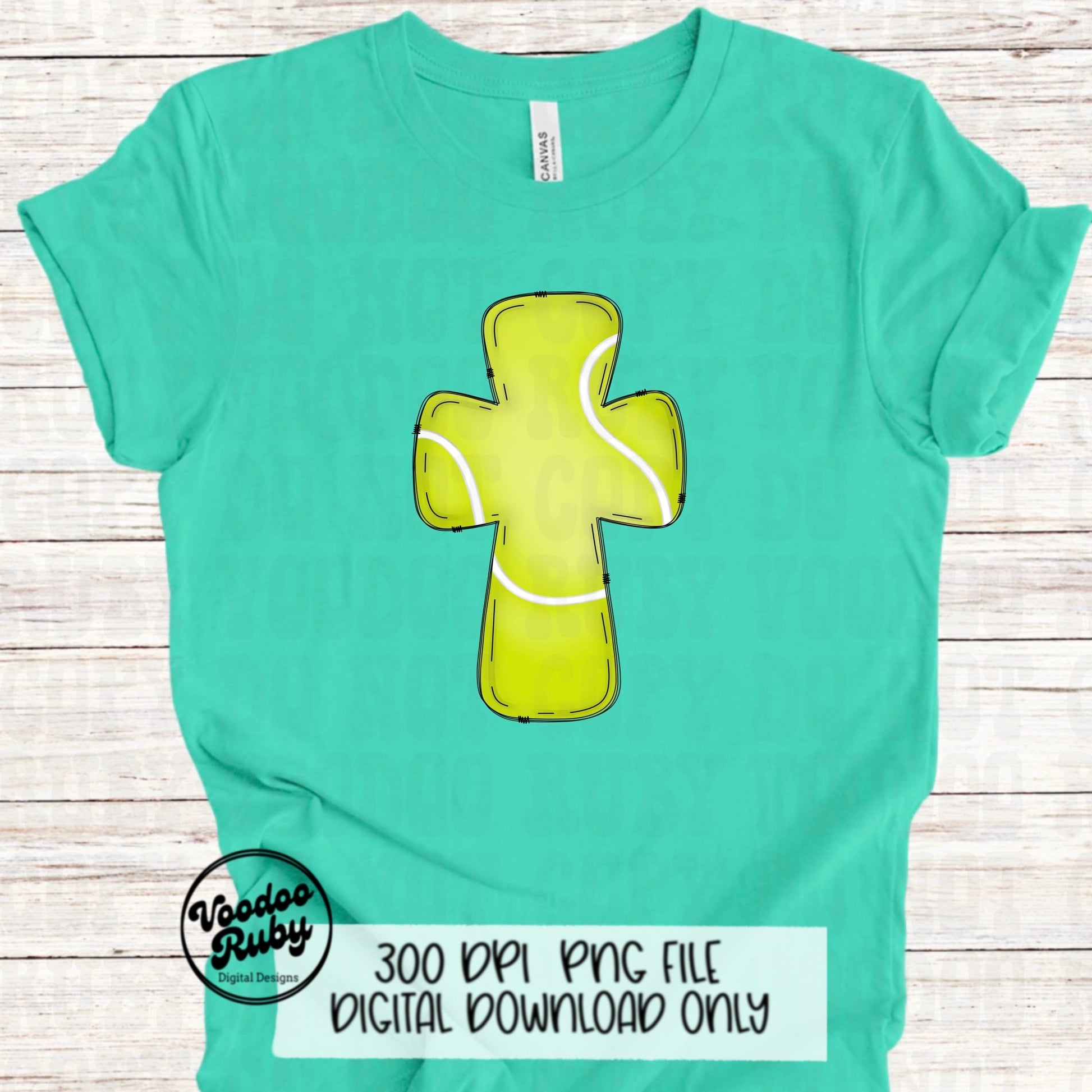 Christian Tennis PNG Design: Hand Drawn Sports Clip Art (Digital Download