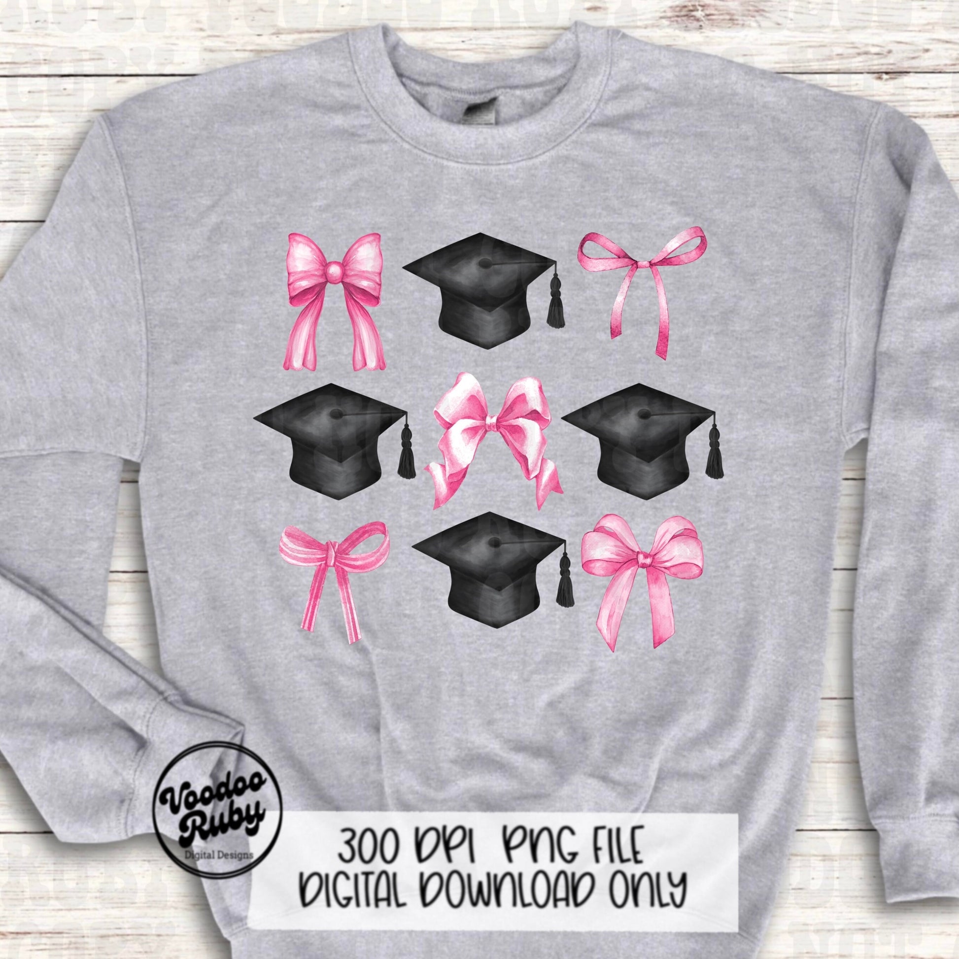 Coquette Graduation PNG Sublimation Design Hand Drawn Digital Download Pink Bow PNG Graduation Clip Art Class of 2024 Png Coquette dtf