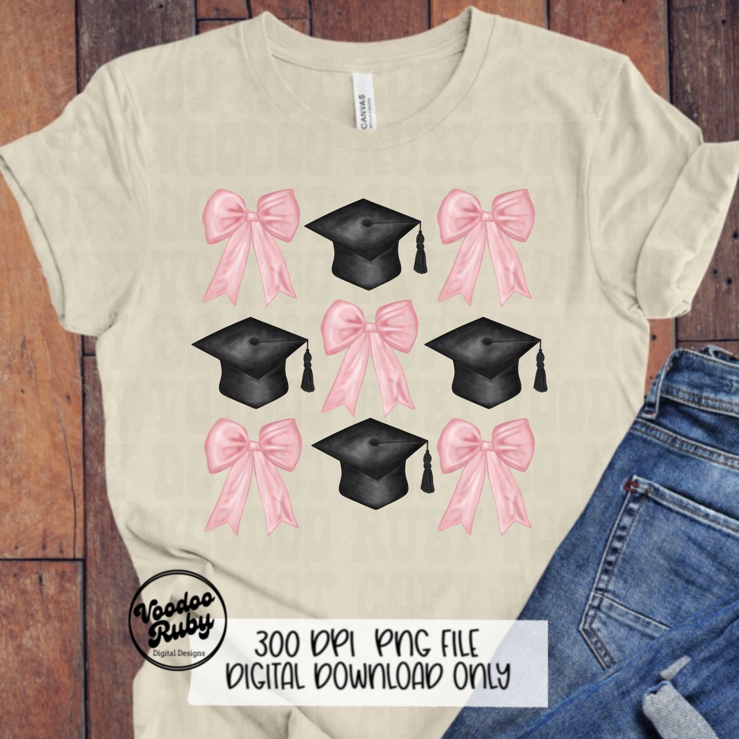 Coquette Graduation PNG Sublimation Design Hand Drawn Digital Download Pink Bow PNG Graduation Clip Art Class of 2024 Png Coquette dtf