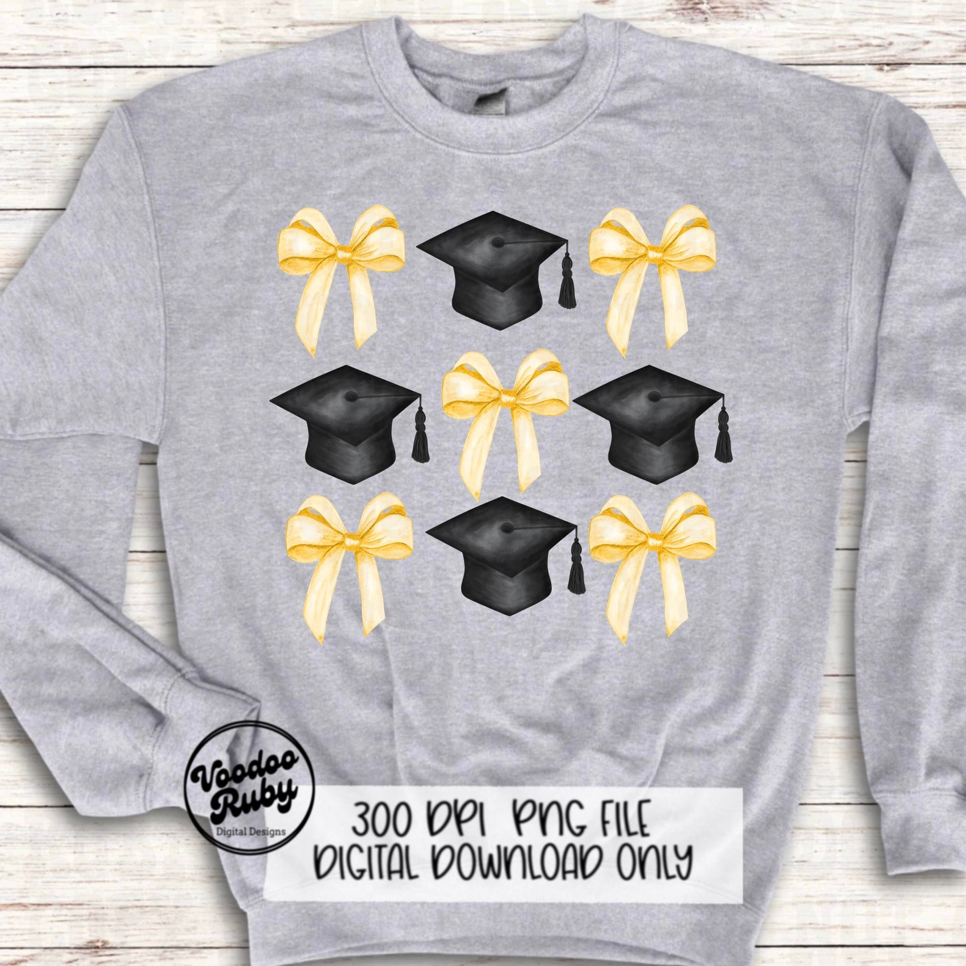 Coquette Graduation PNG Sublimation Design Hand Drawn Digital Download Yellow Bow PNG Graduation Clip Art Class of 2024 Png Coquette dtf